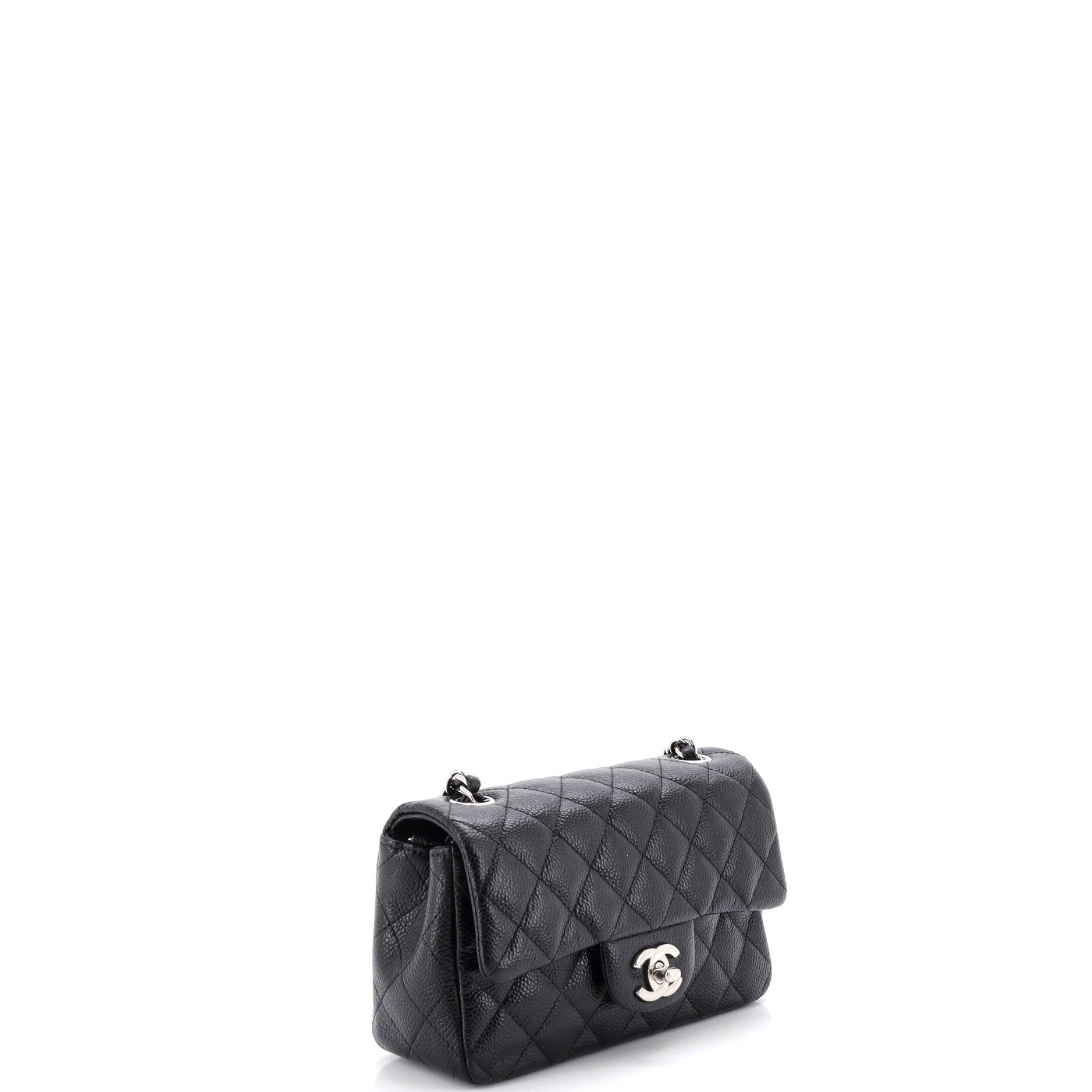 Classic Single Flap Bag Quilted Caviar Mini