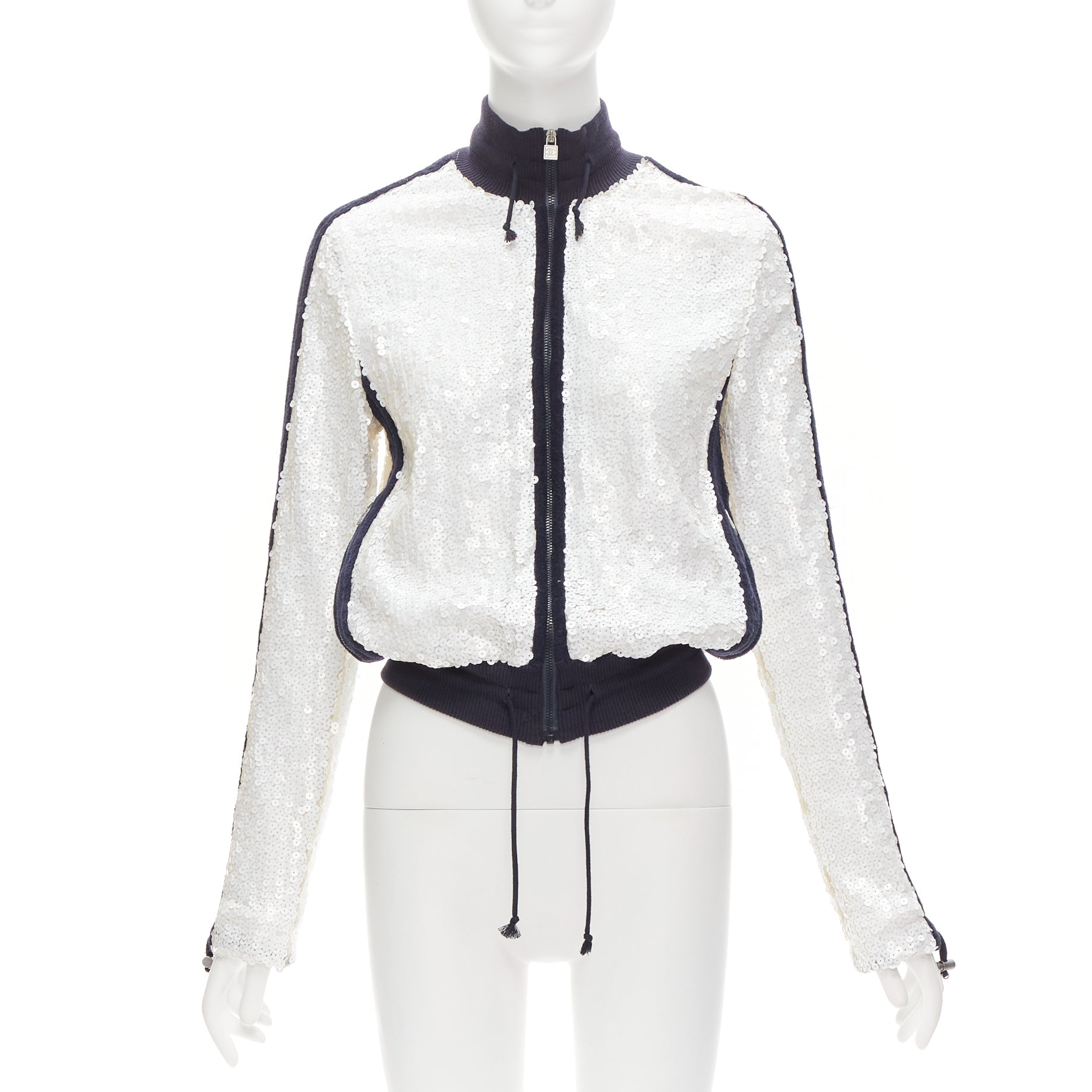 Women's Chanel sequins trim track jacket