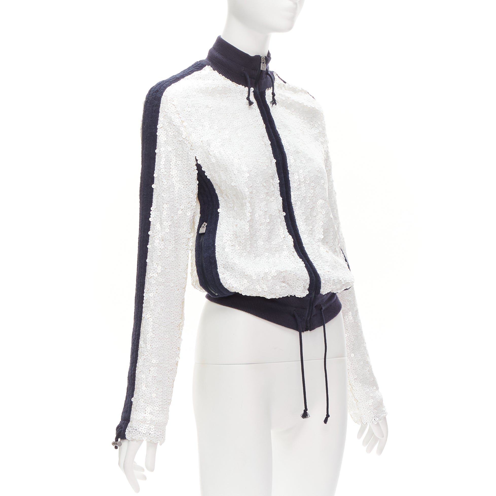 Women's Chanel sequins trim track jacket