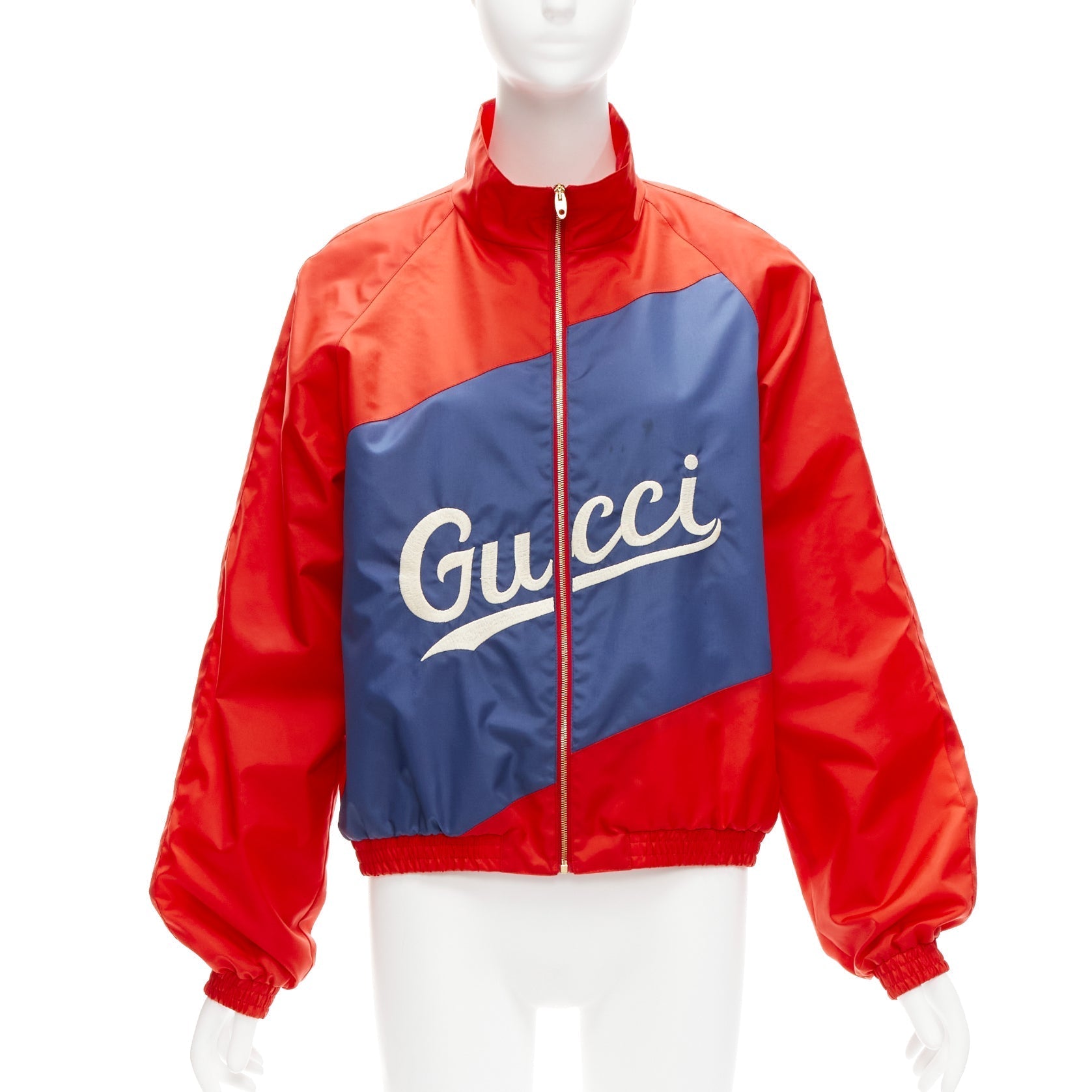 Women's Gucci Script logo nylon track coach jacket