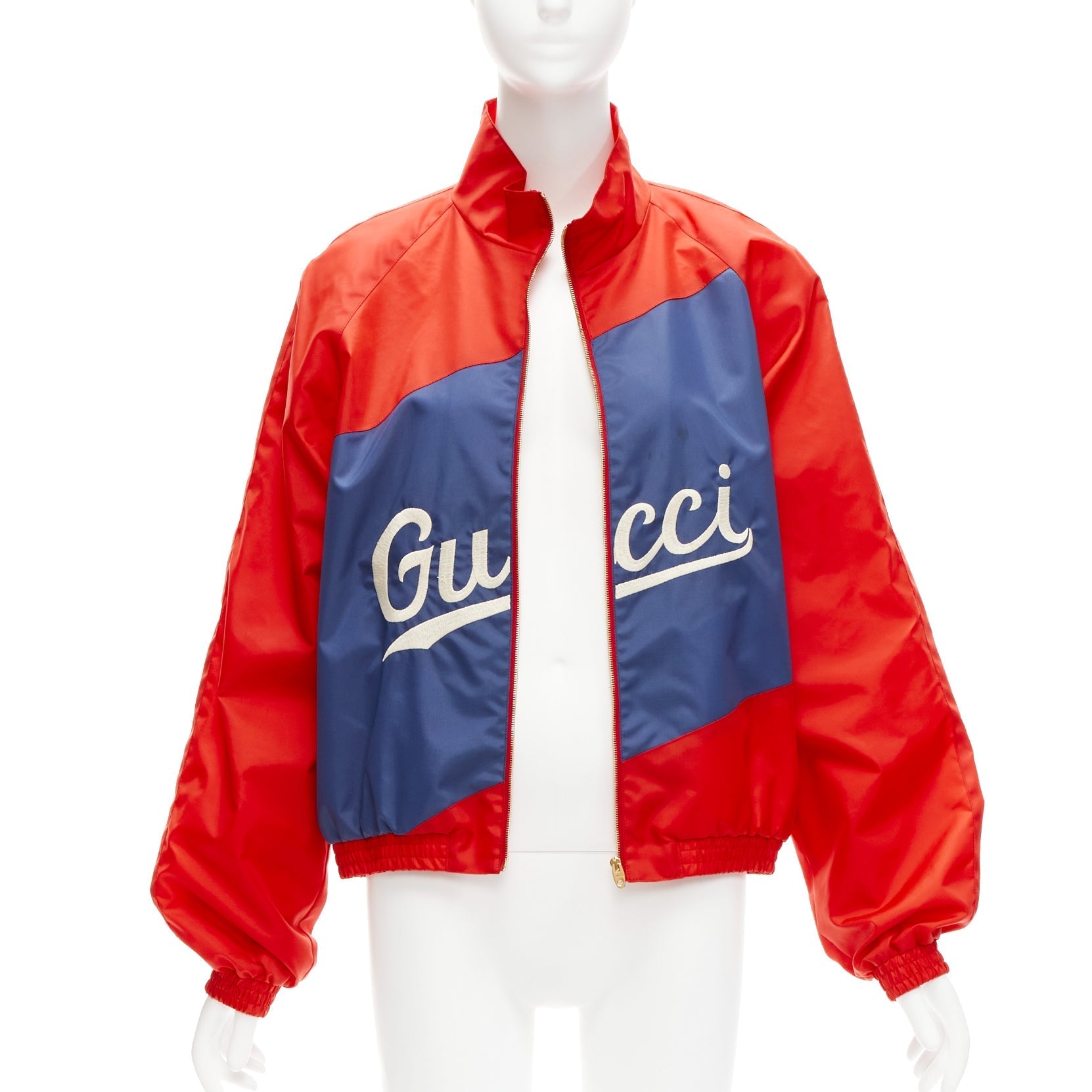 Women's Gucci Script logo nylon track coach jacket