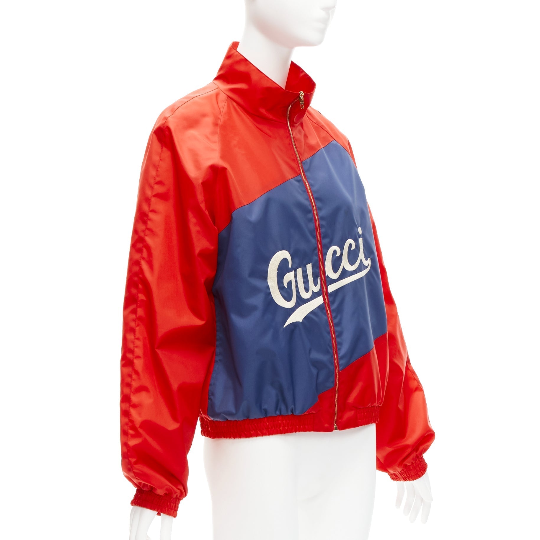 Women's Gucci Script logo nylon track coach jacket