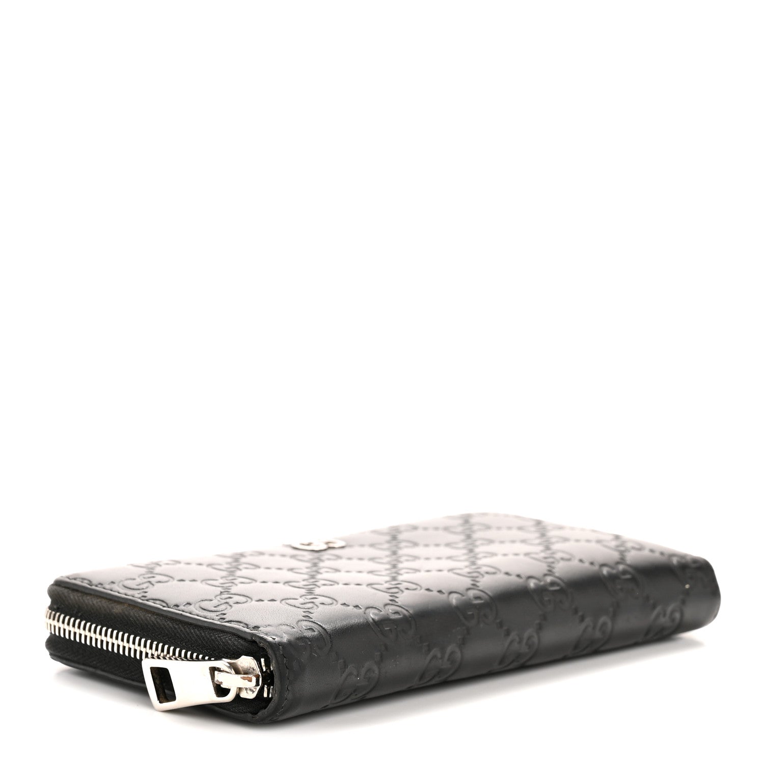 Guccissimma Signature Dorian Zip Around Wallet Black