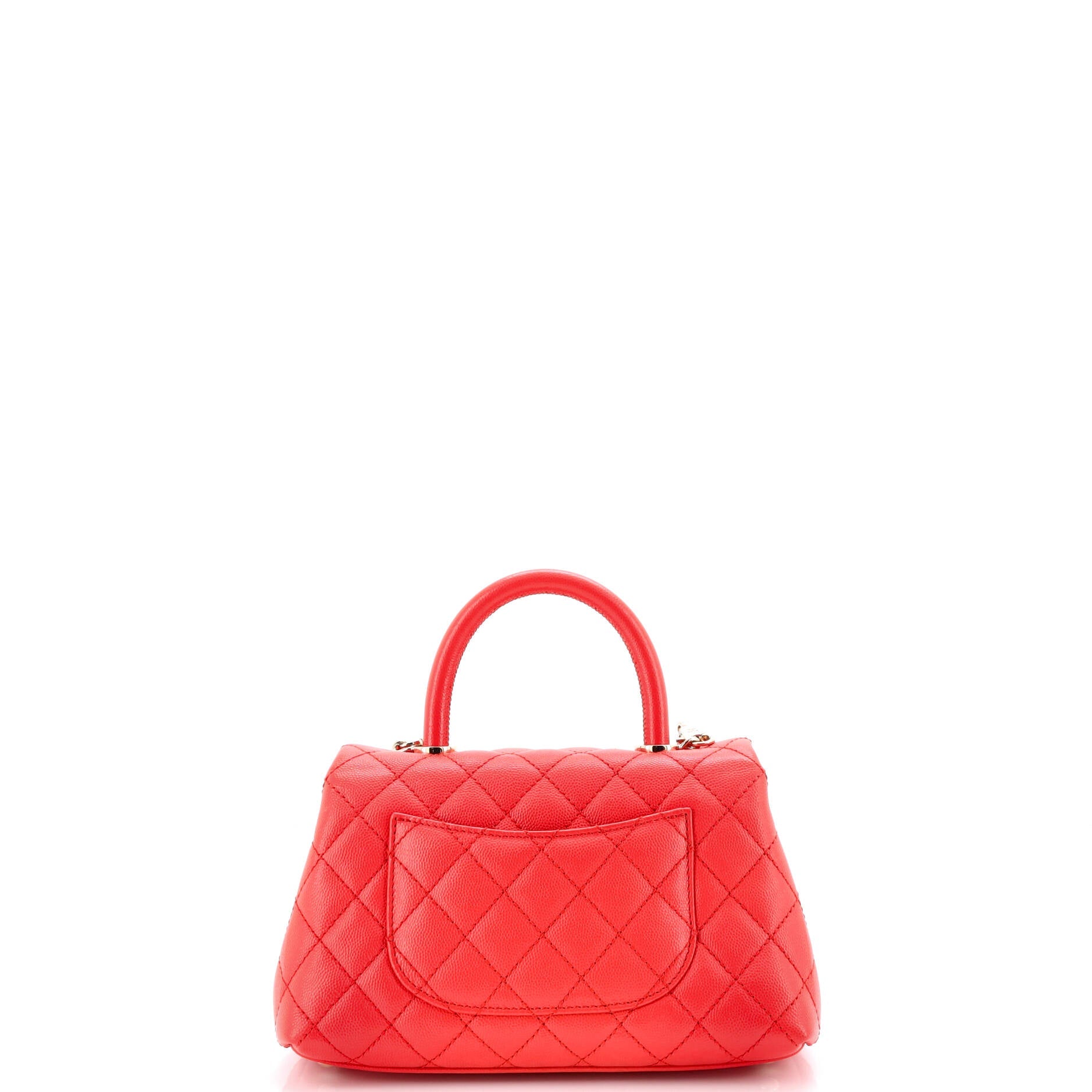 Coco Top Handle Bag Quilted Caviar Mini