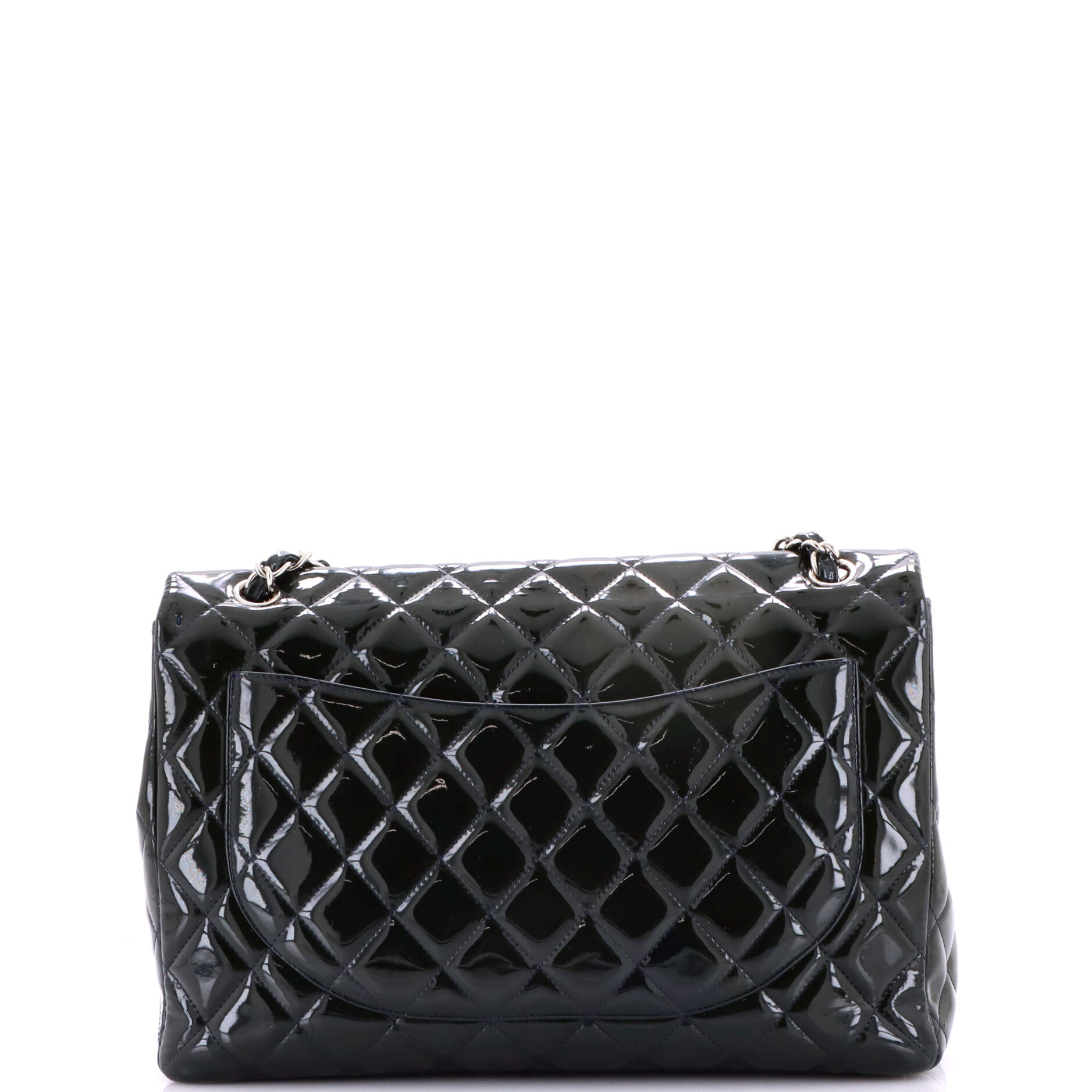Classic Double Flap Bag Quilted Patent Maxi