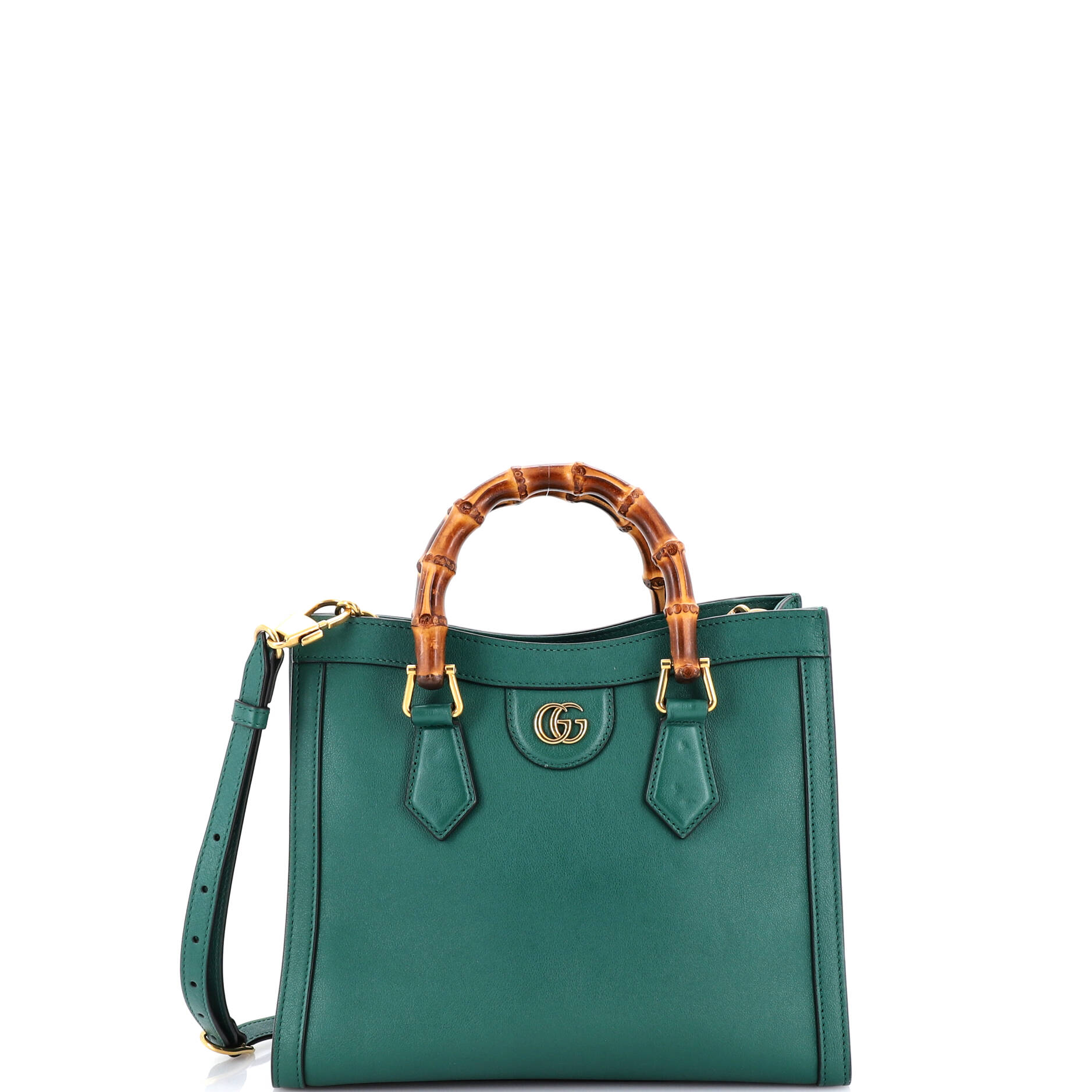 Diana NM Bamboo Handle Tote Leather Small