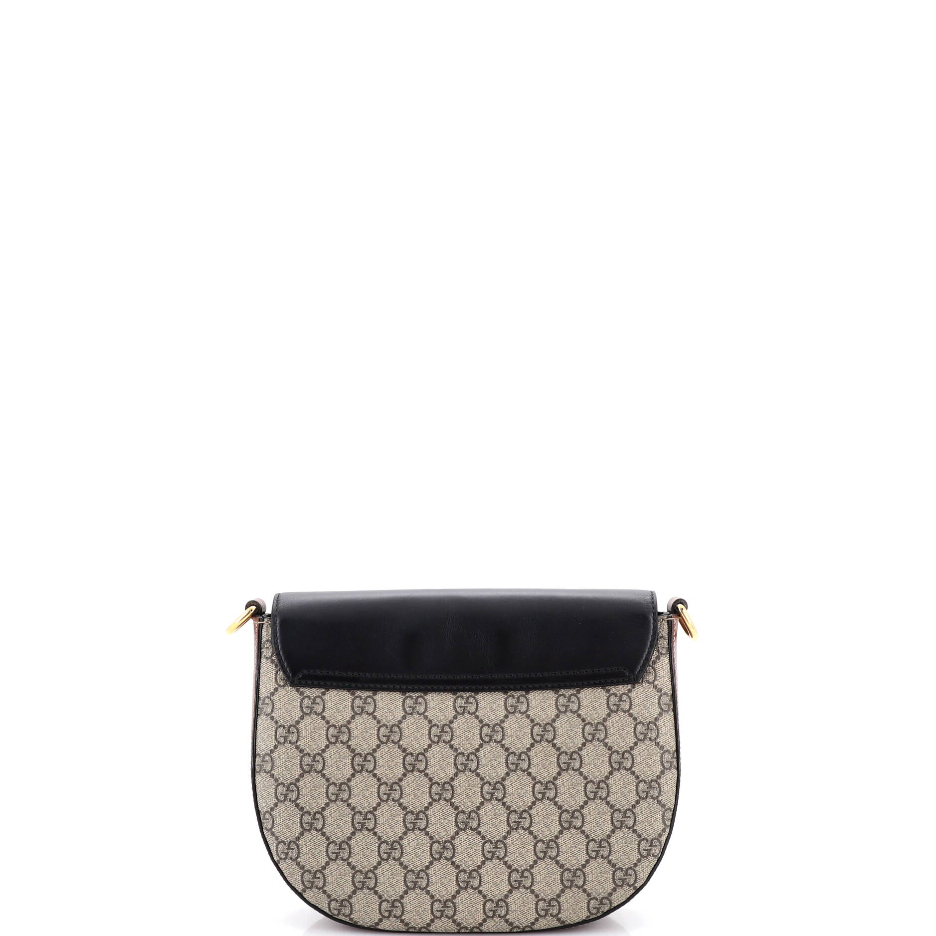 Padlock Saddle Shoulder Bag GG Coated Canvas and Leather Medium
