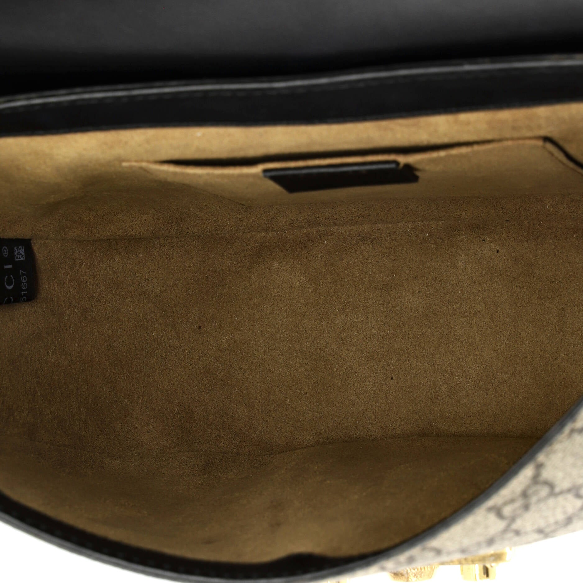 Padlock Saddle Shoulder Bag GG Coated Canvas and Leather Medium