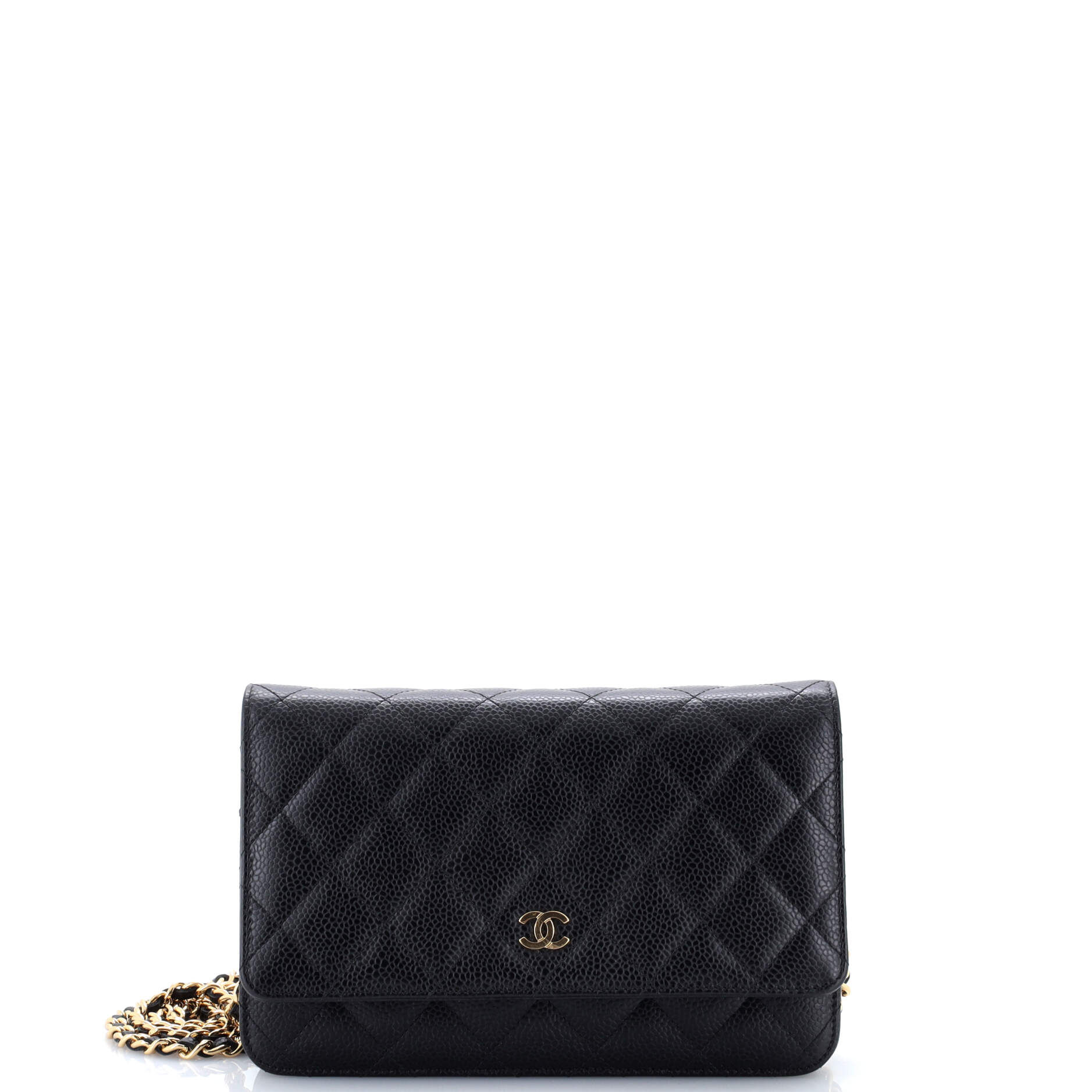 Wallet on Chain Quilted Caviar