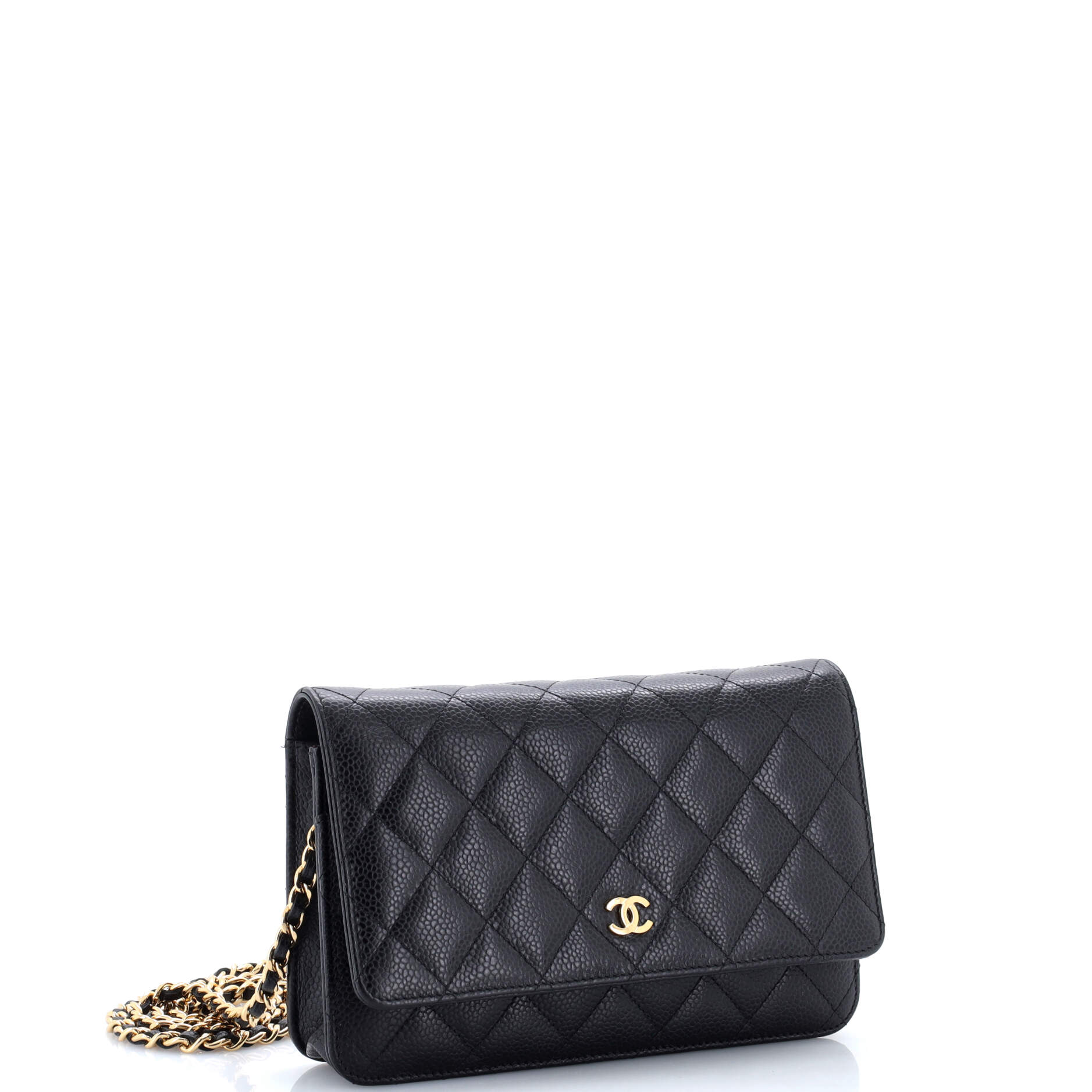 Wallet on Chain Quilted Caviar