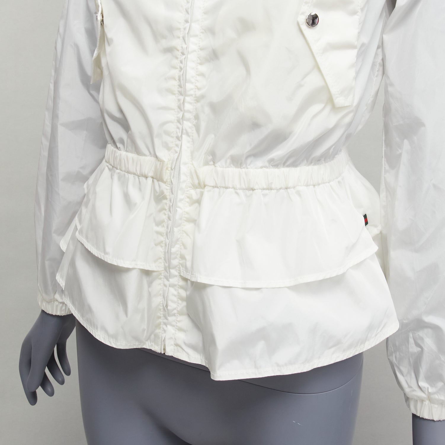 Women's Gucci Kidswear GG monogram logo peplum hooded jacket