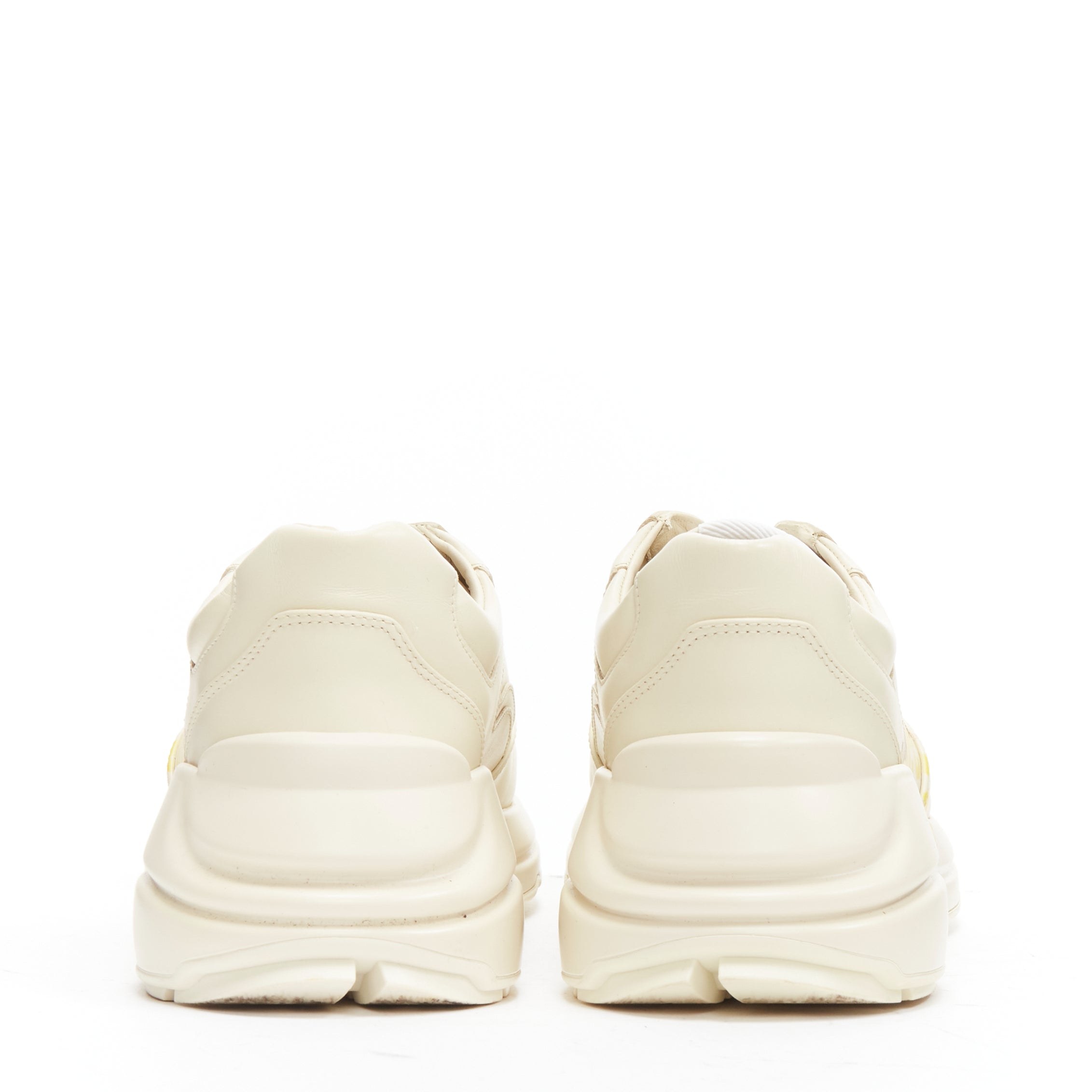 Women's Gucci Rhyton tiger print leather panelled chunky dad sneakers