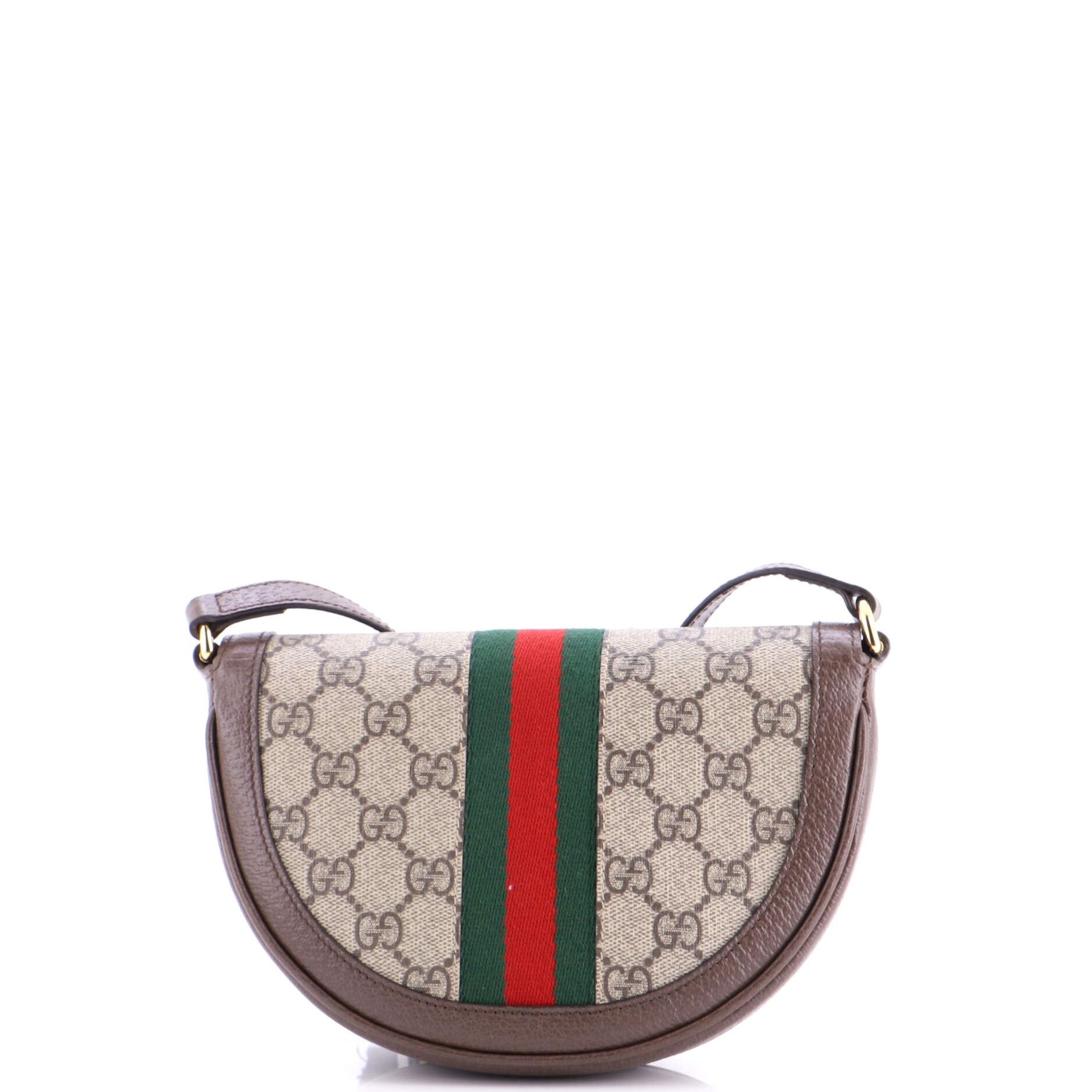 Ophidia Curved Flap Shoulder Bag GG Coated Canvas Mini
