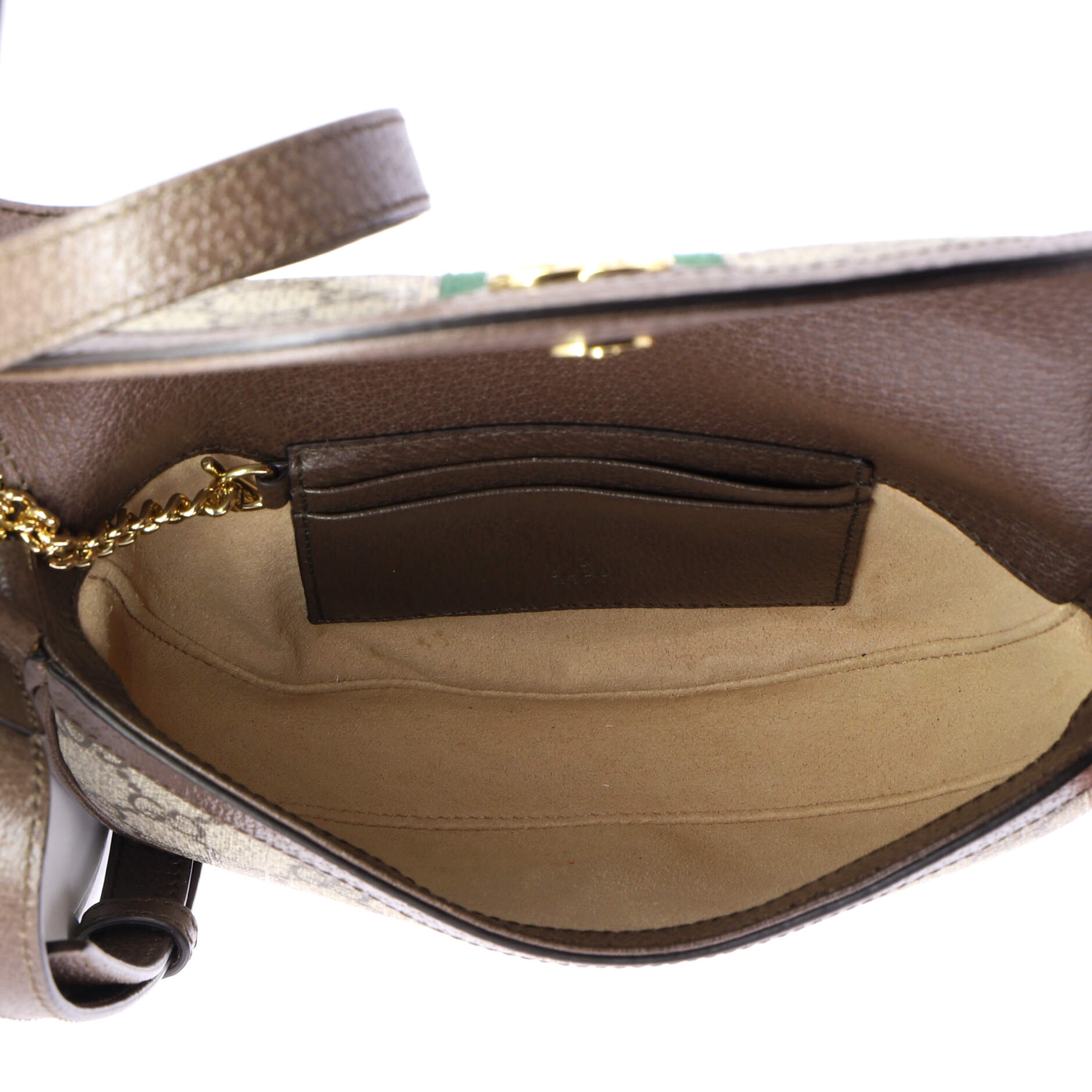 Ophidia Curved Flap Shoulder Bag GG Coated Canvas Mini