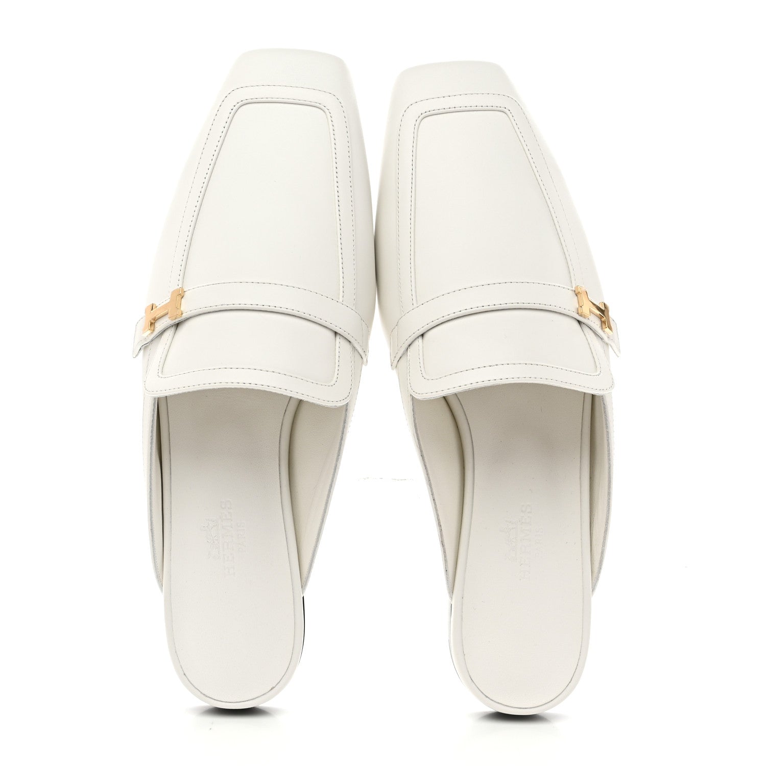 Calfskin Womens Groupie Mules 37 White