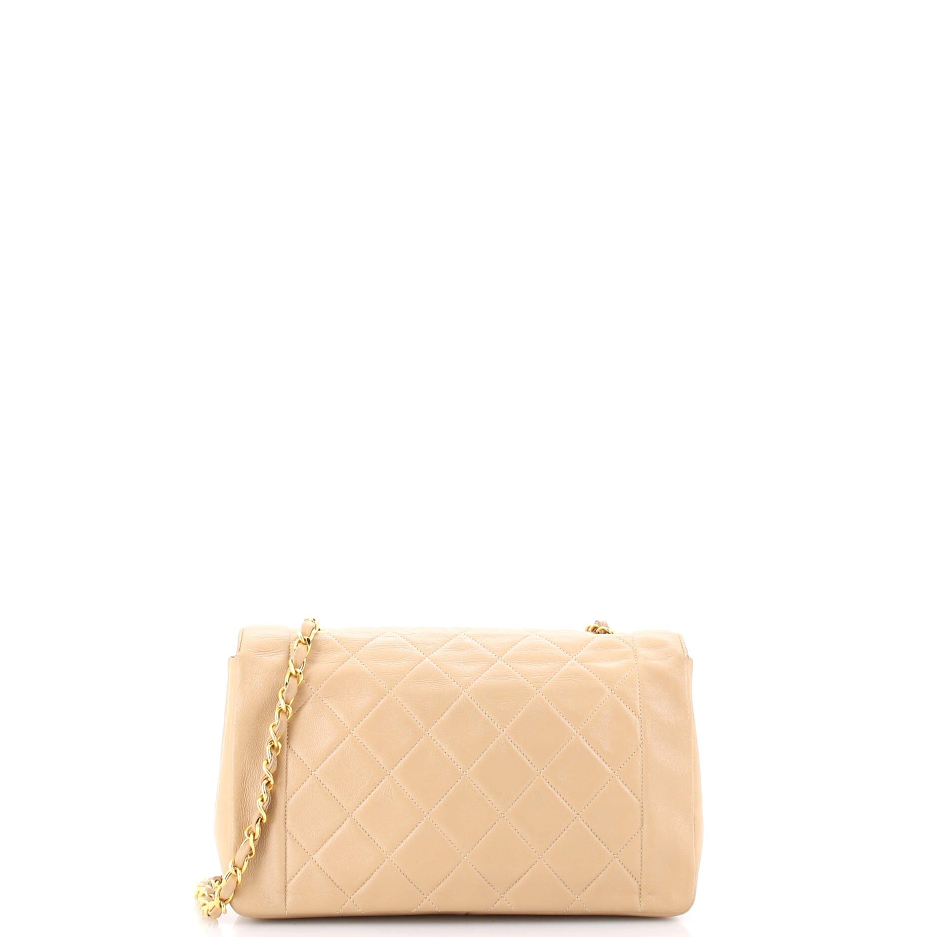 Vintage Diana Flap Bag Quilted Caviar Medium