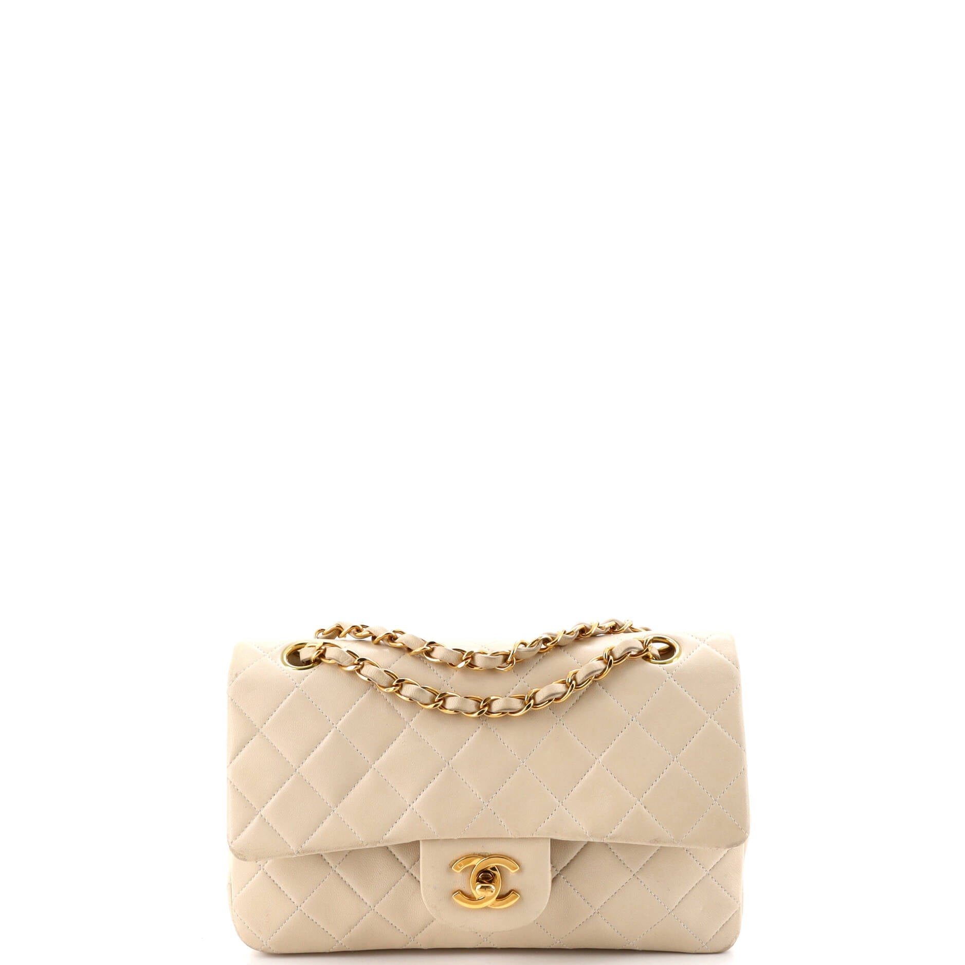 Vintage Classic Double Flap Bag Quilted Lambskin Small