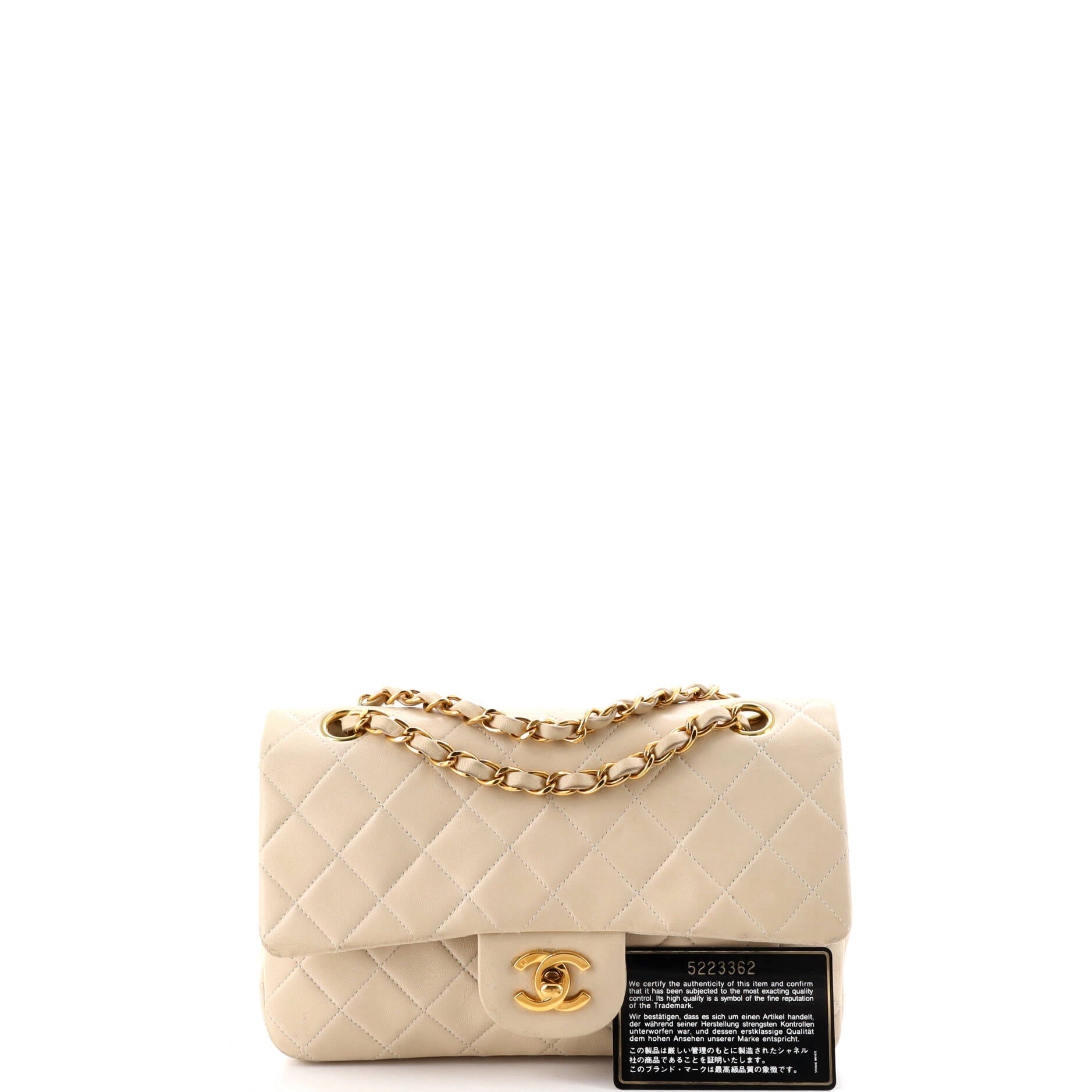 Vintage Classic Double Flap Bag Quilted Lambskin Small