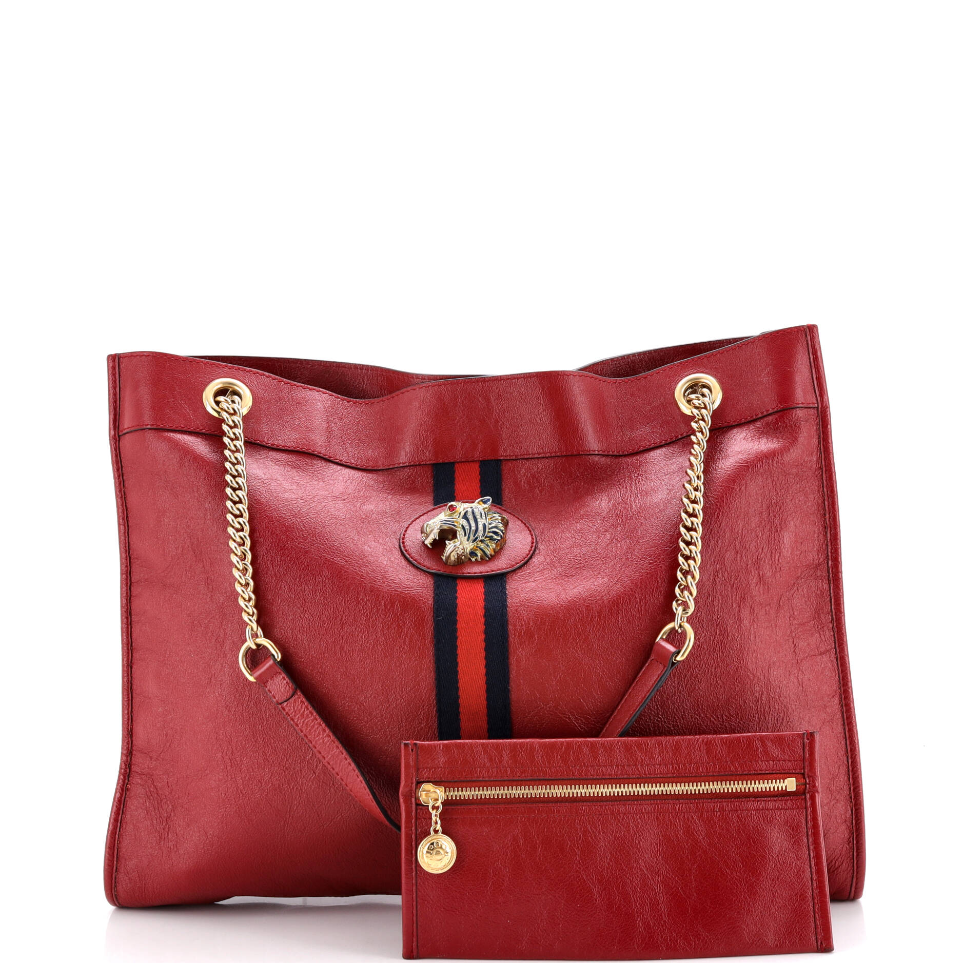 Rajah Chain Tote Leather Large