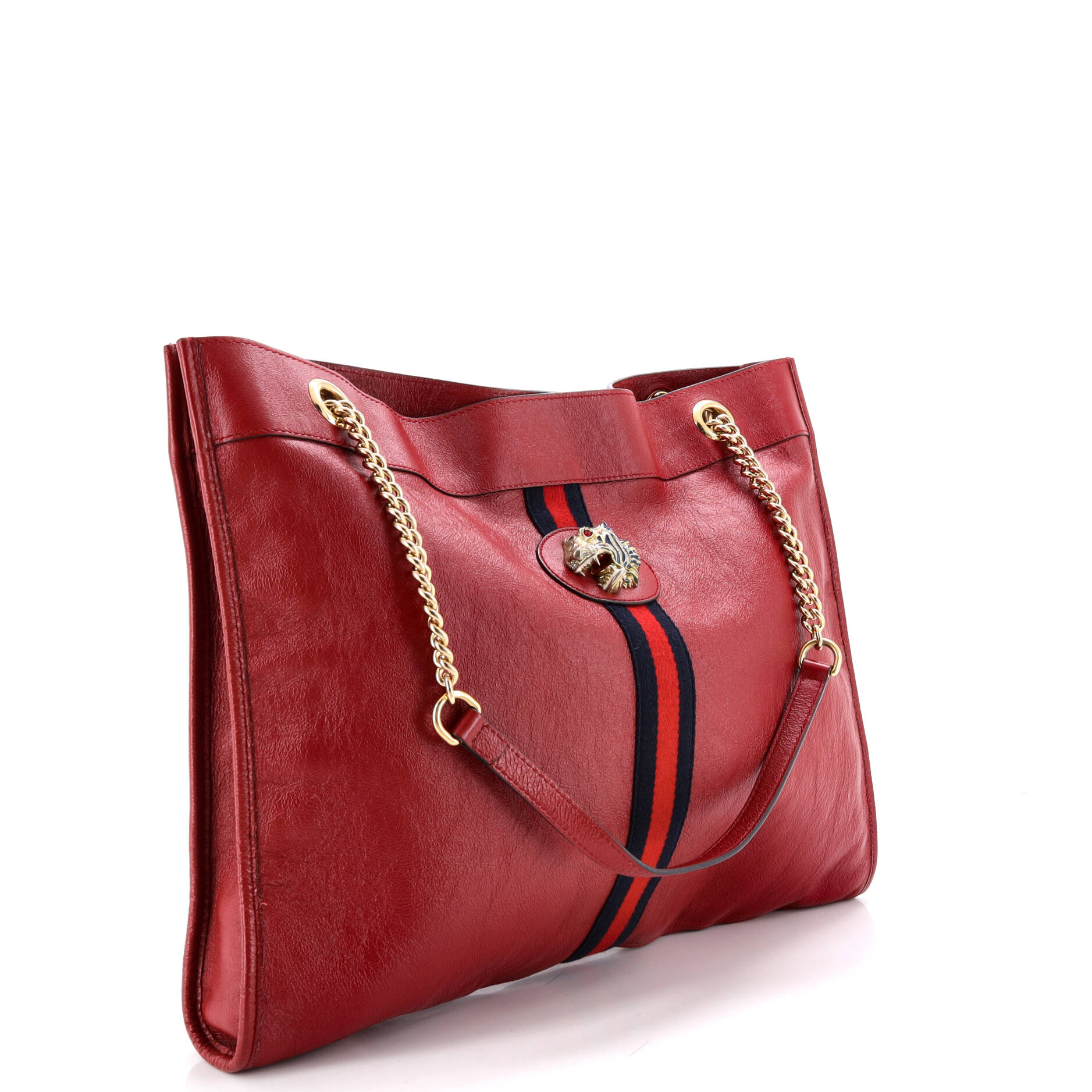 Rajah Chain Tote Leather Large