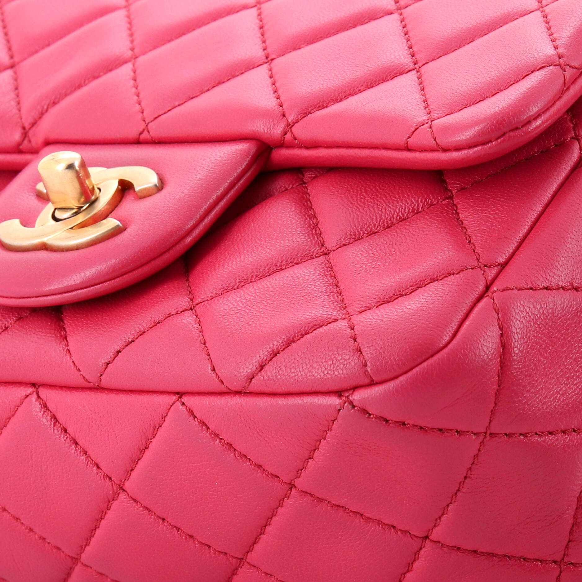 Pearl Crush Square Flap Bag Quilted Lambskin Mini