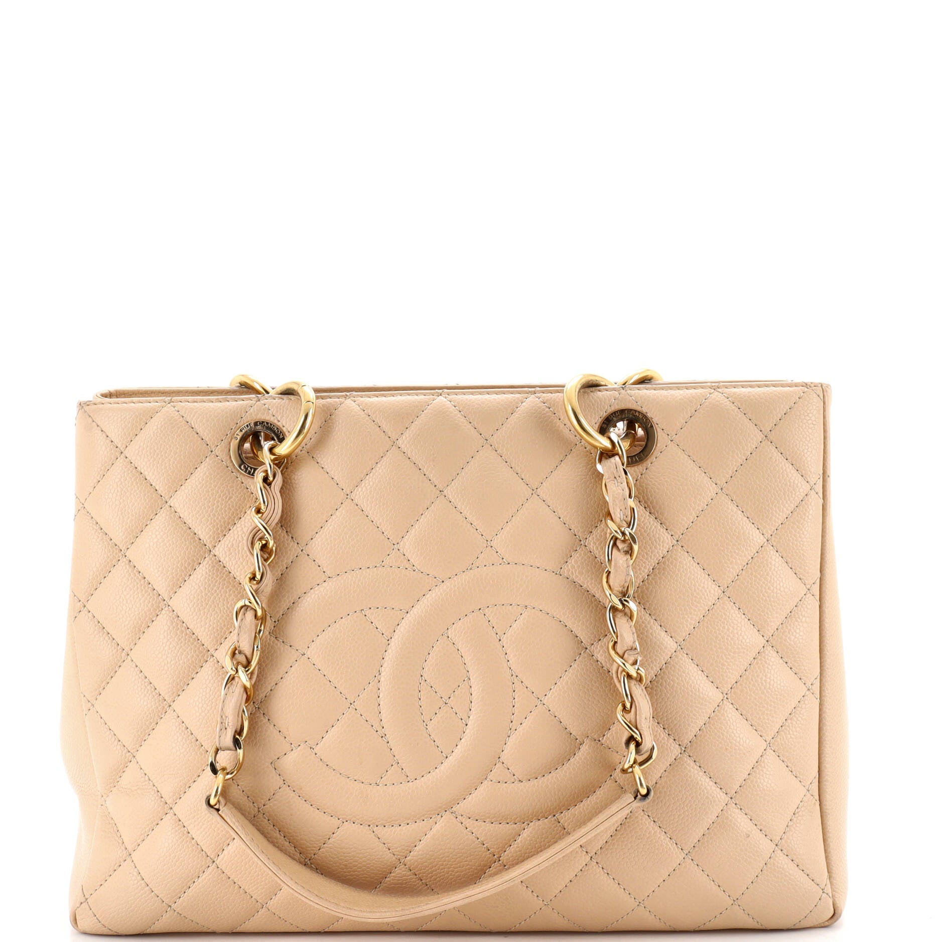 Grand Shopping Tote Quilted Caviar