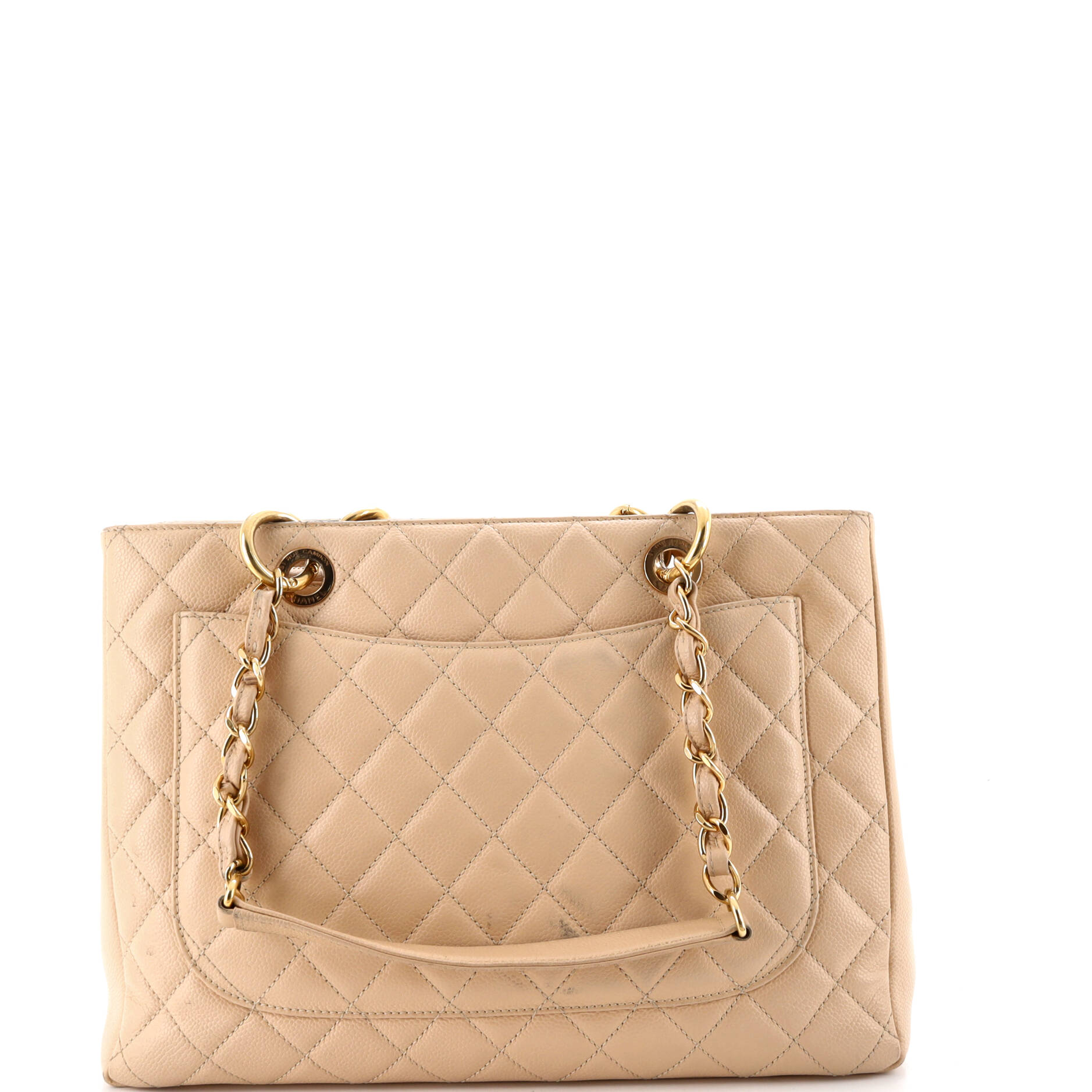 Grand Shopping Tote Quilted Caviar