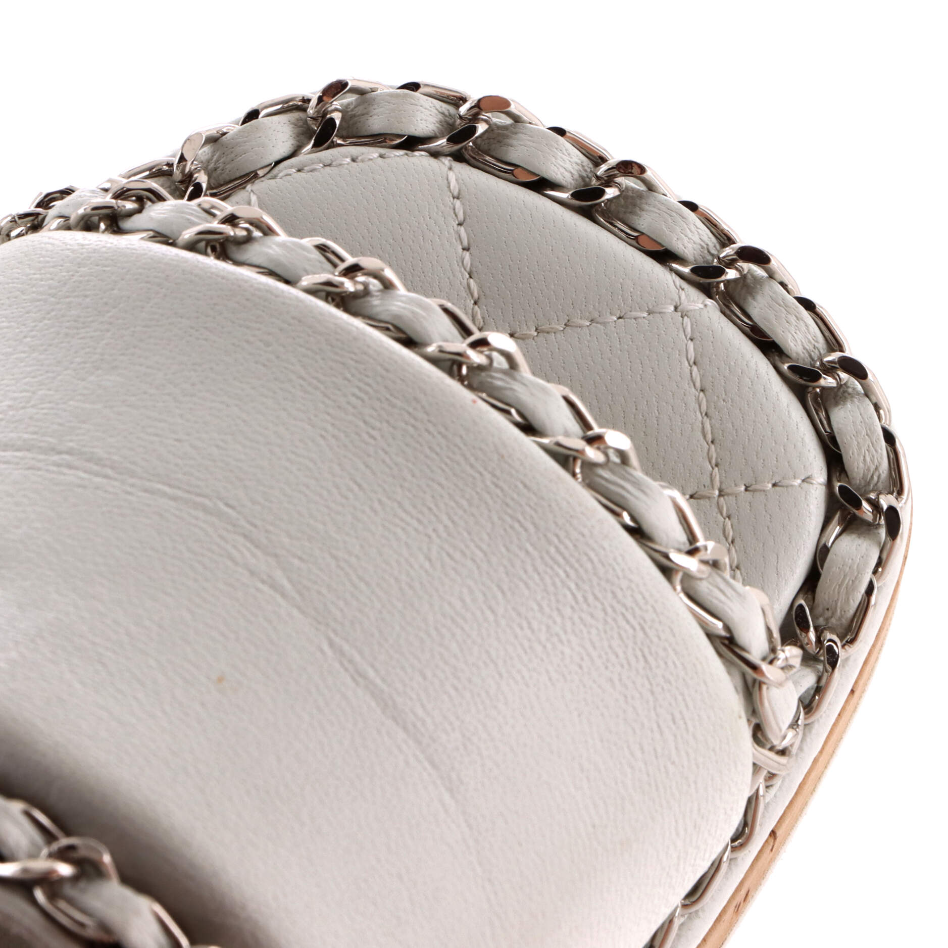 Women's CC Chain Slide Sandals Leather and Cork