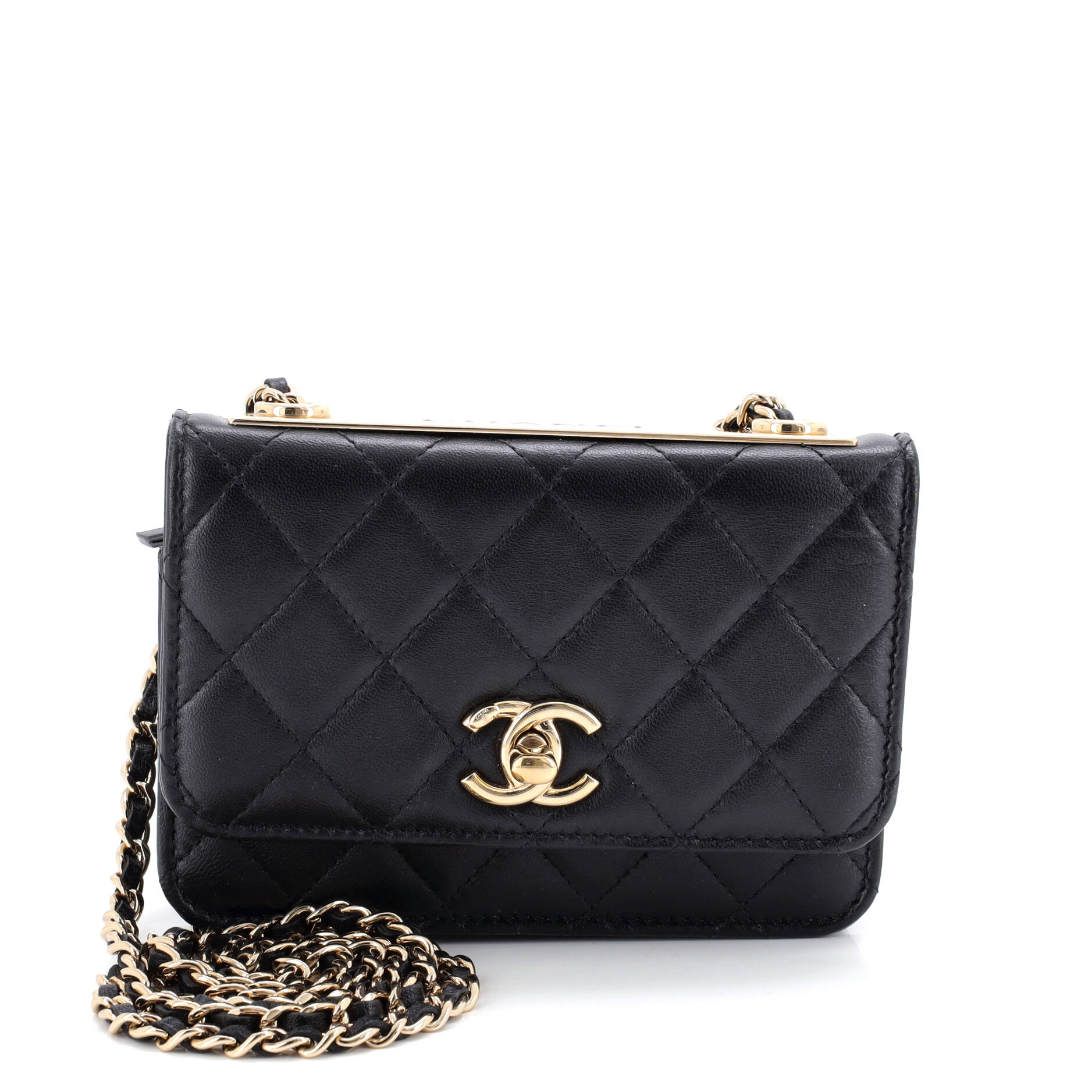 Trendy CC Wallet on Chain Quilted Lambskin Mini