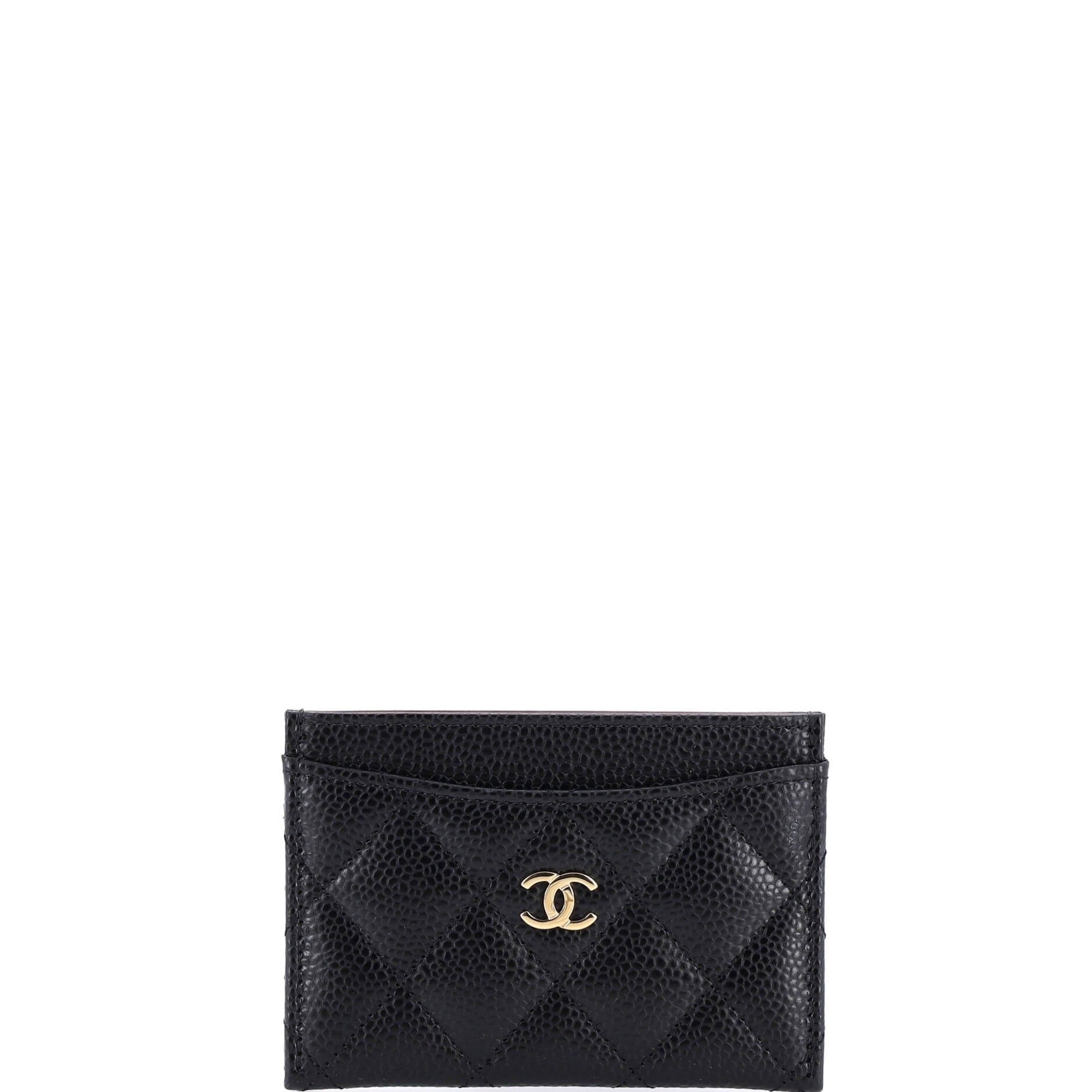 Classic Card Holder Quilted Caviar