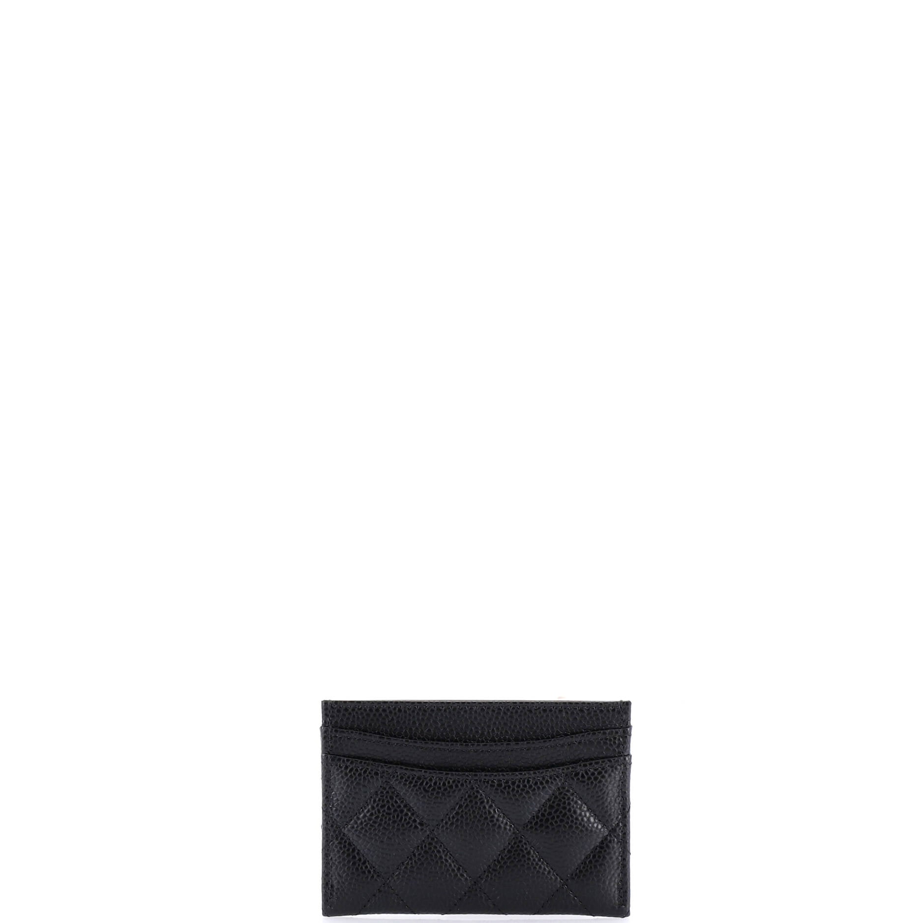 Classic Card Holder Quilted Caviar