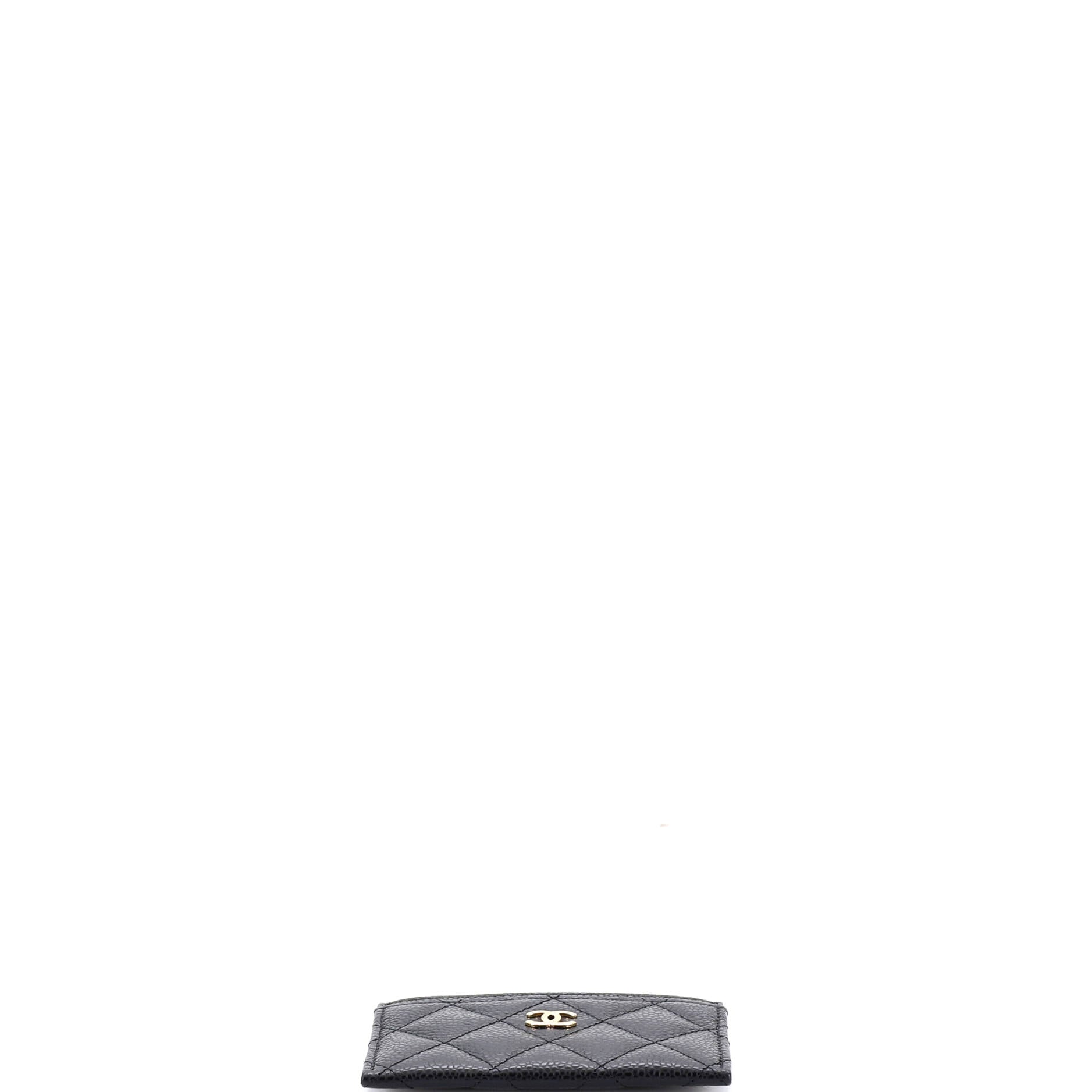 Classic Card Holder Quilted Caviar