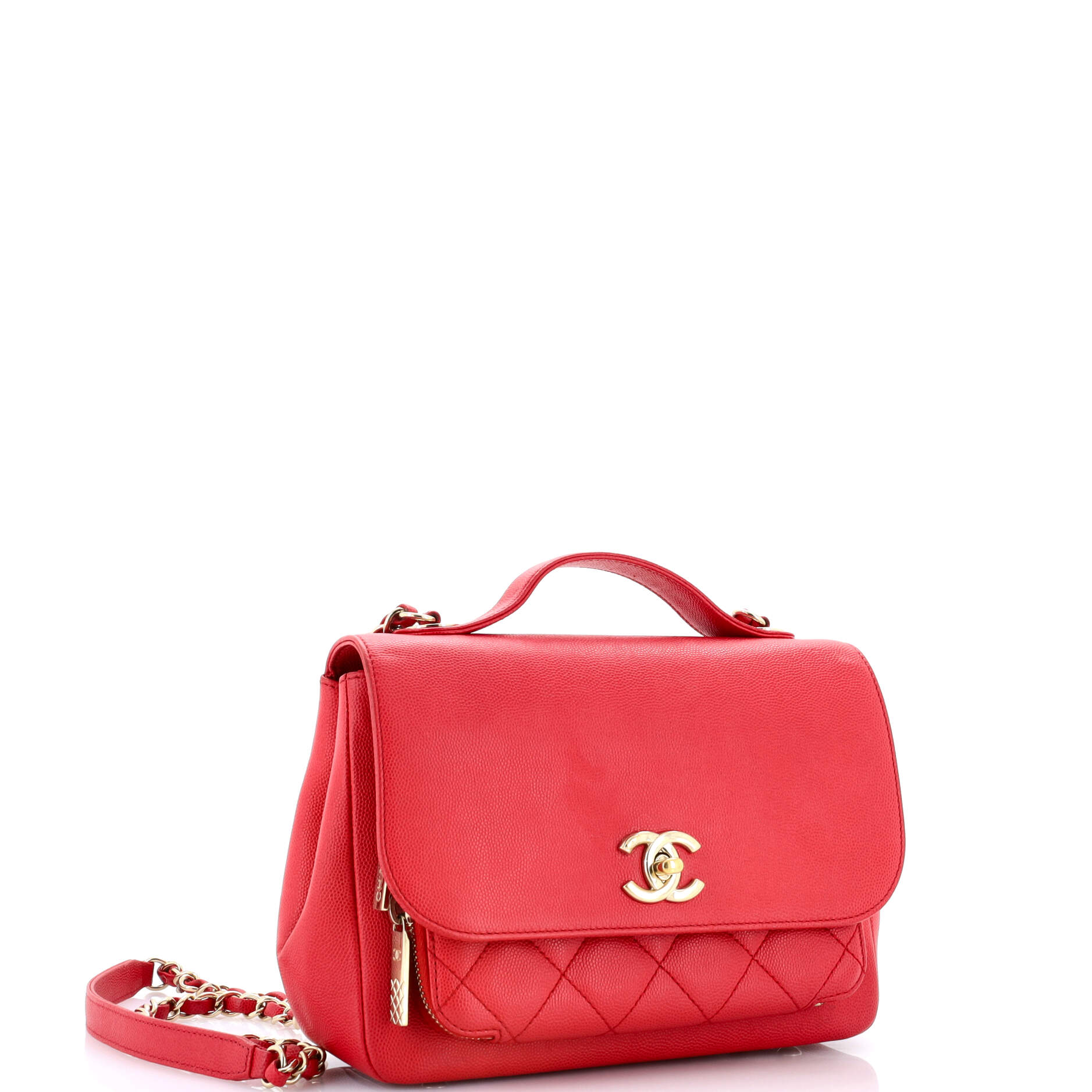 Business Affinity Flap Bag Quilted Caviar Small