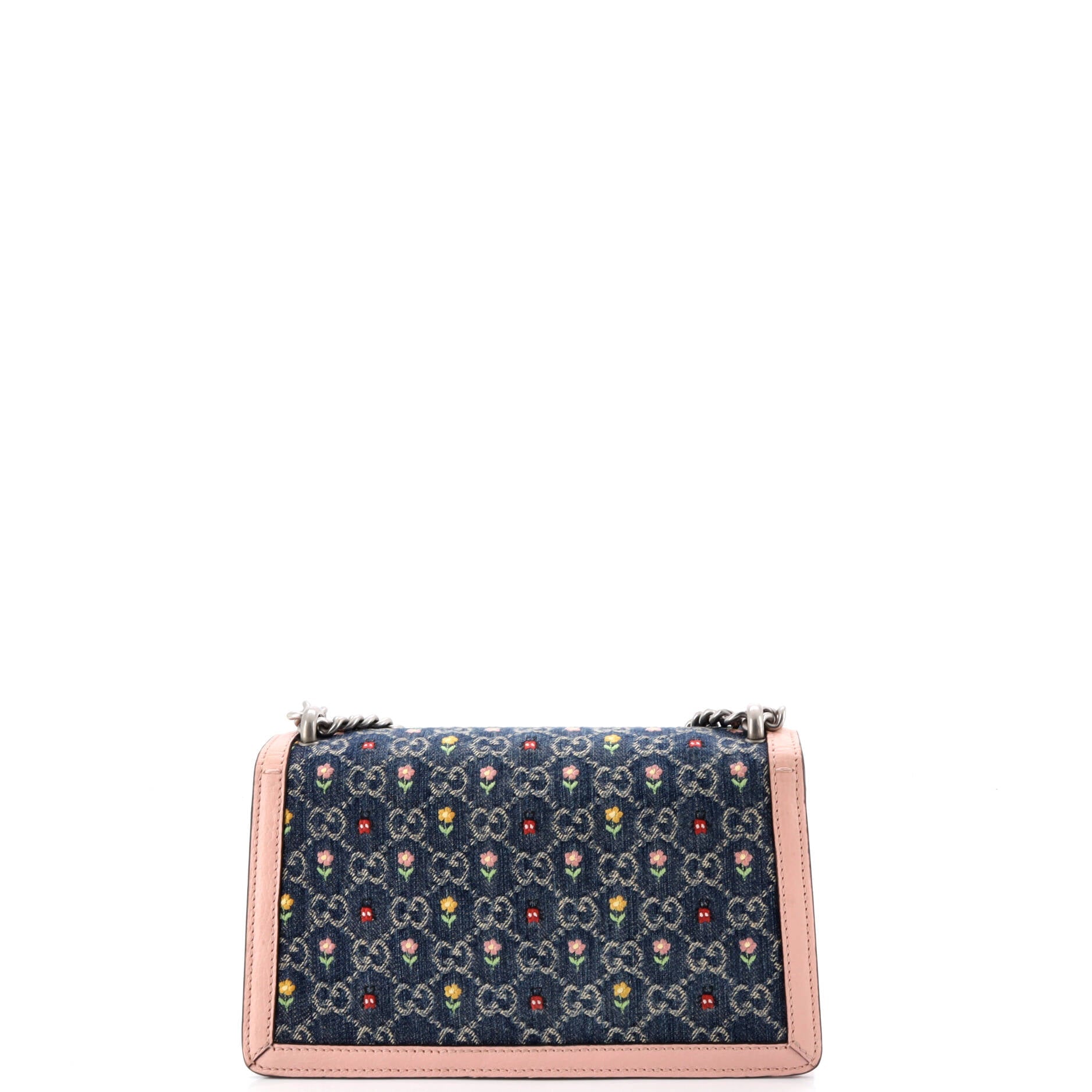 Dionysus Bag Flower Embroidered GG Denim Small