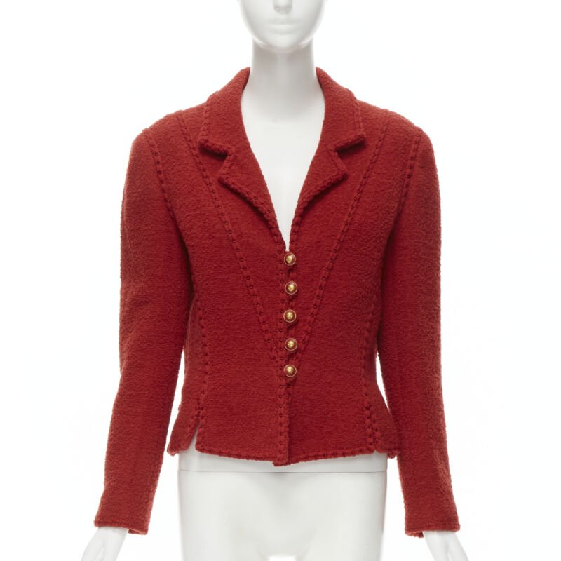 Women's Chanel boucle tweed boned corset jacket