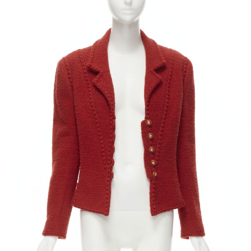 Women's Chanel boucle tweed boned corset jacket