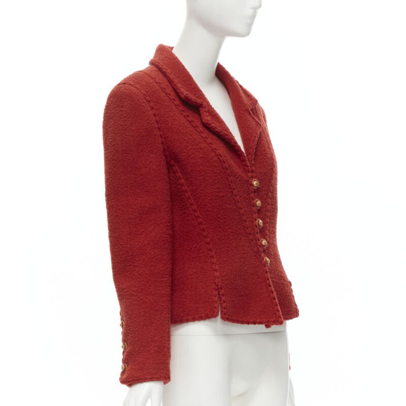 Women's Chanel boucle tweed boned corset jacket