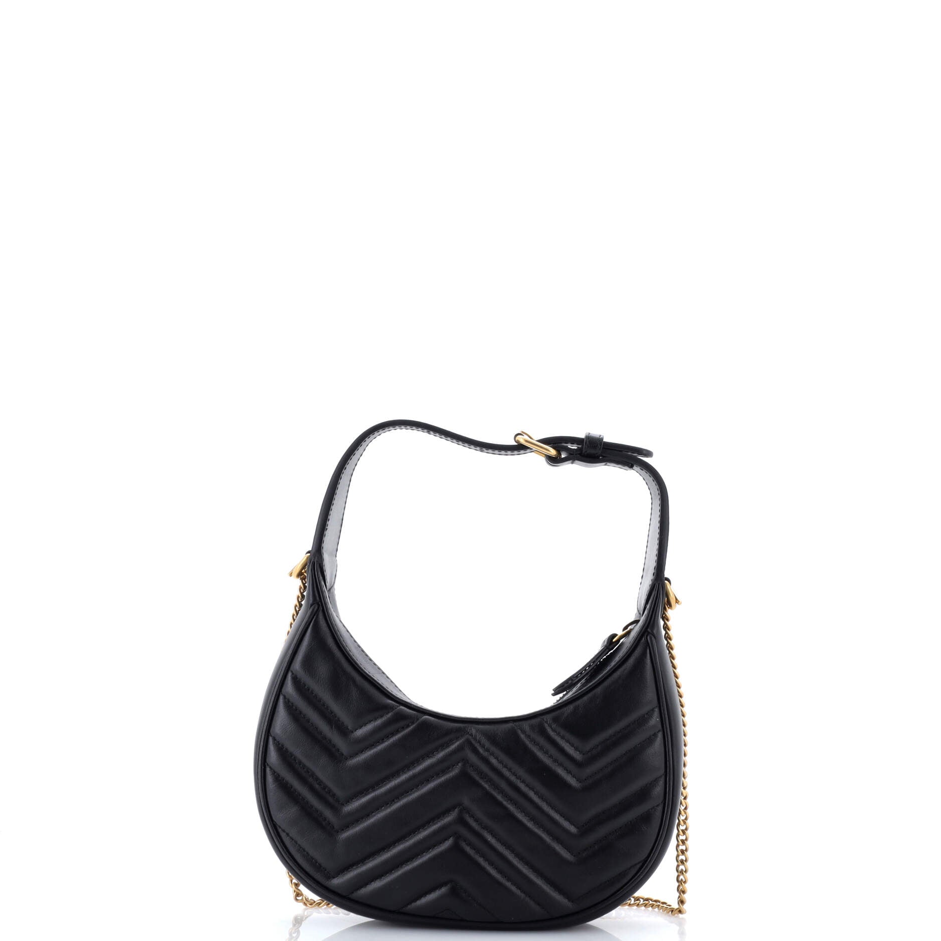 GG Marmont Half Moon Hobo Matelasse Leather Mini