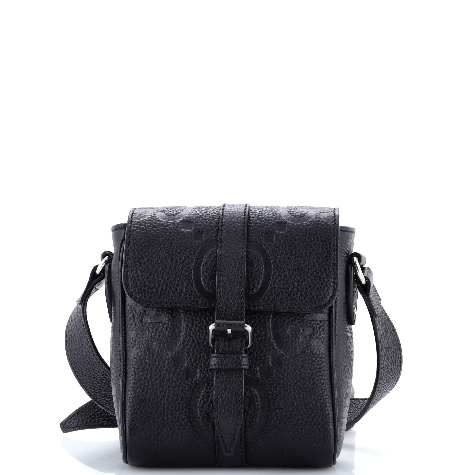 Messenger Bag Jumbo GG Embossed Leather Small