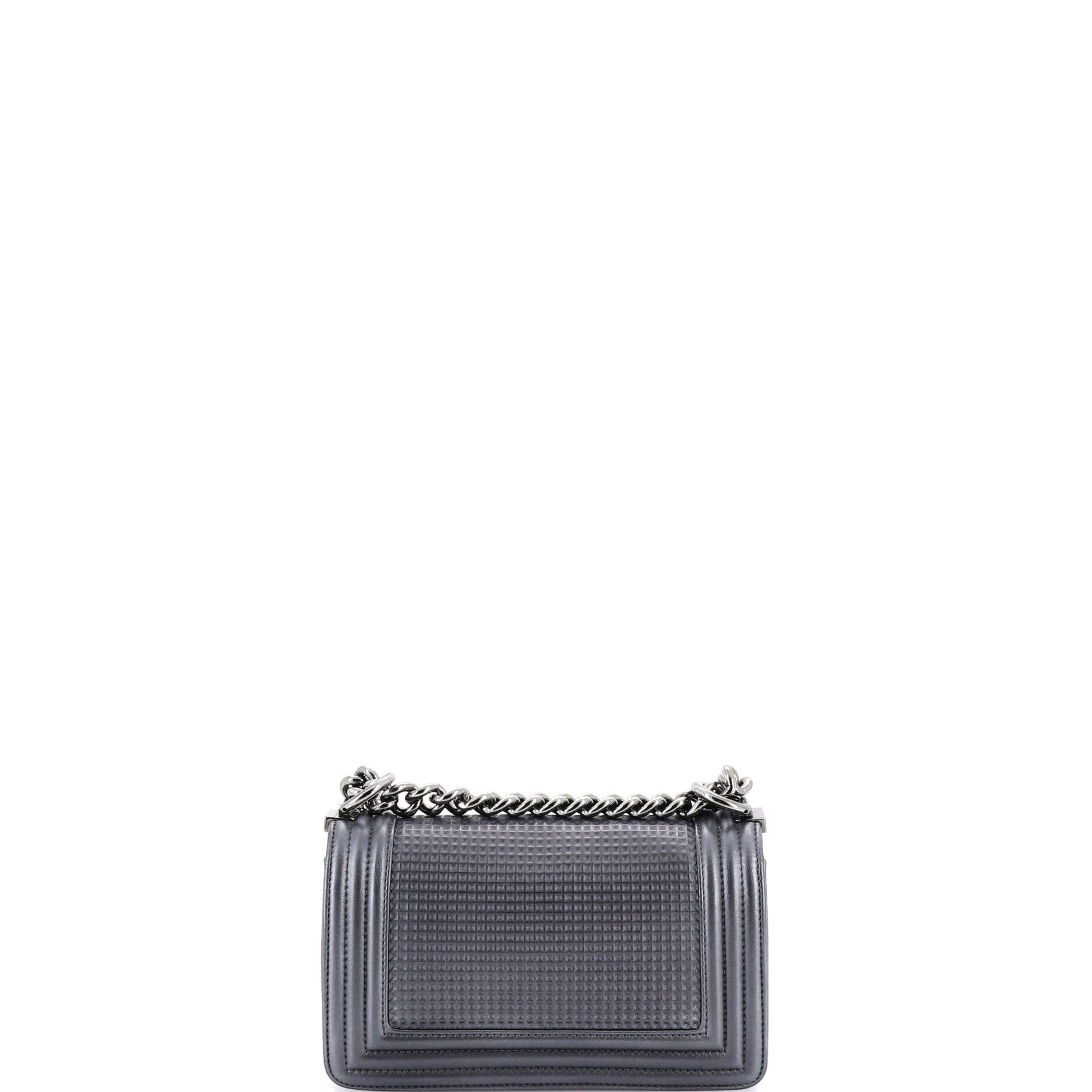 Boy Flap Bag Cube Embossed Lambskin Small