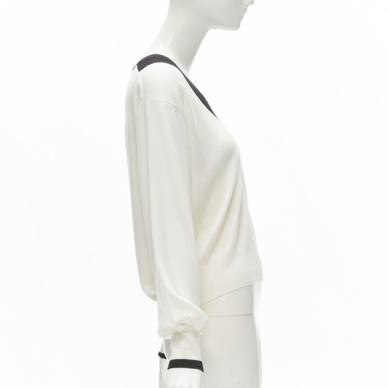 Women's Chanel wool intarsia chain schoolgirl sweater