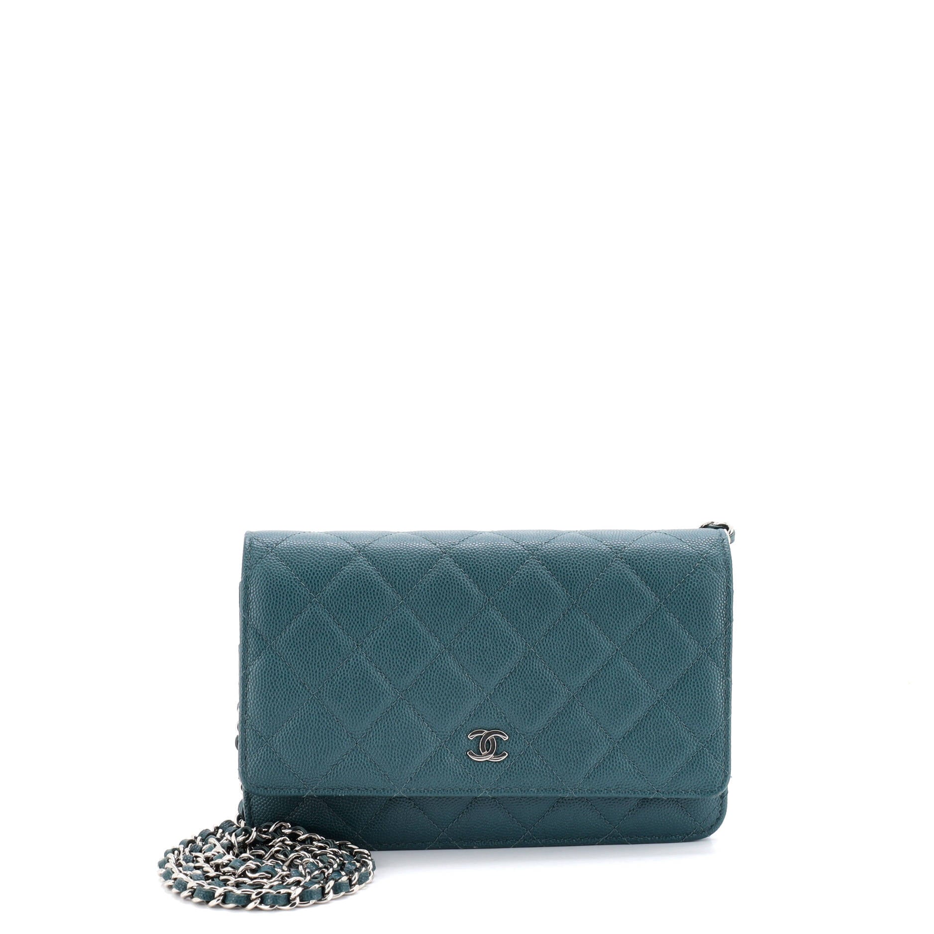 Wallet on Chain Quilted Caviar