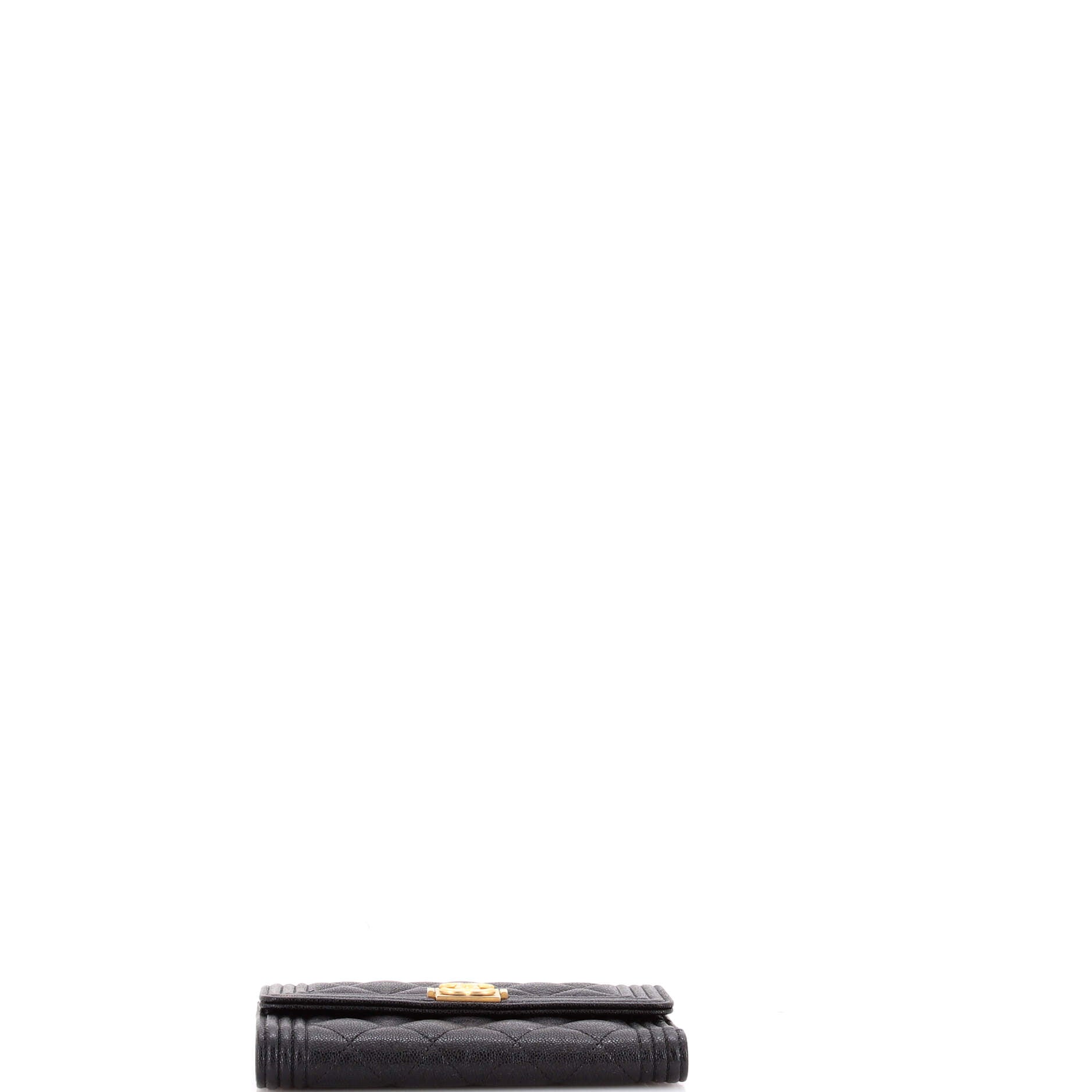 Boy Flap Wallet Quilted Caviar Small