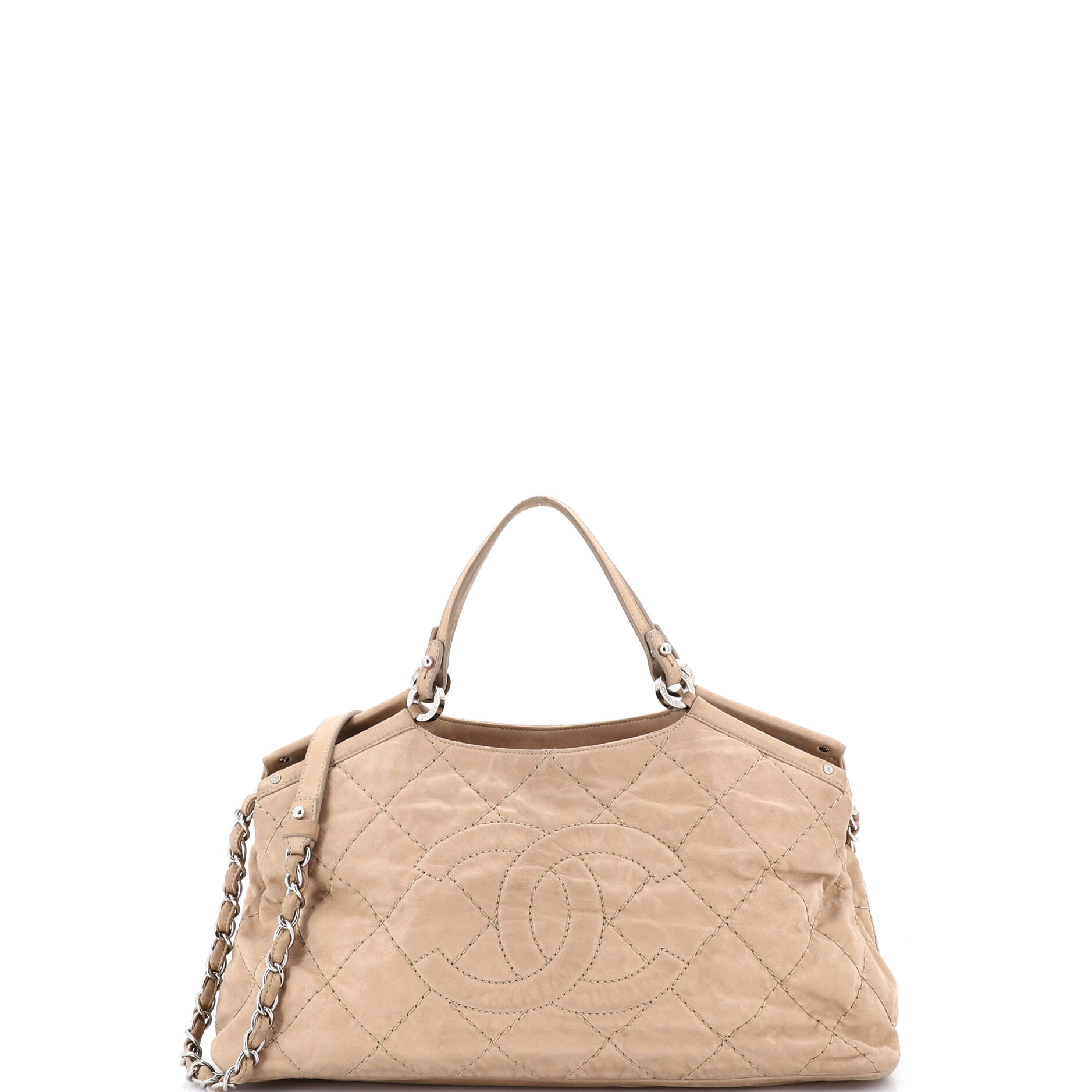 CC Sea Hit Tote Quilted Iridescent Calfskin Small