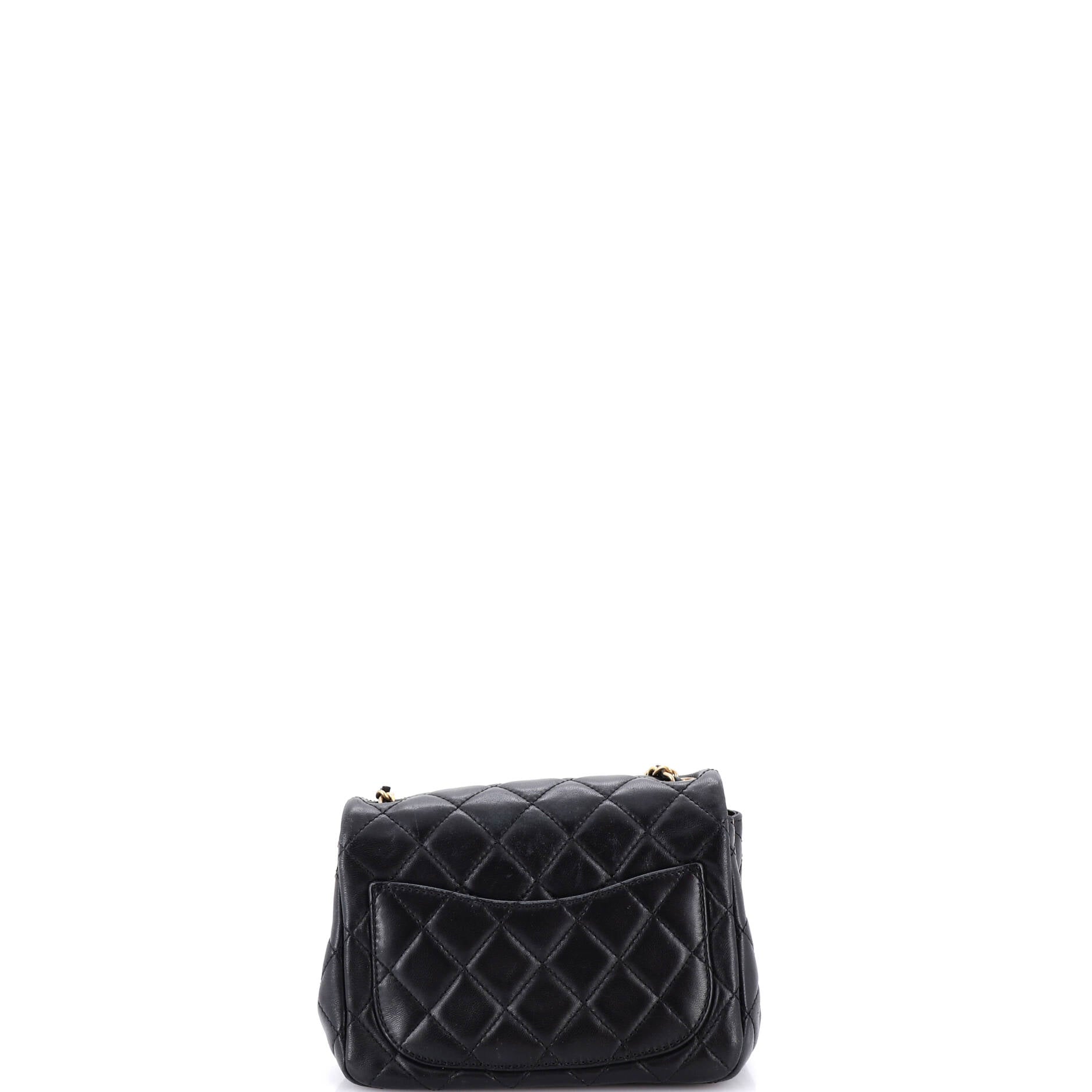 Pearl Crush Square Flap Bag Quilted Lambskin Mini
