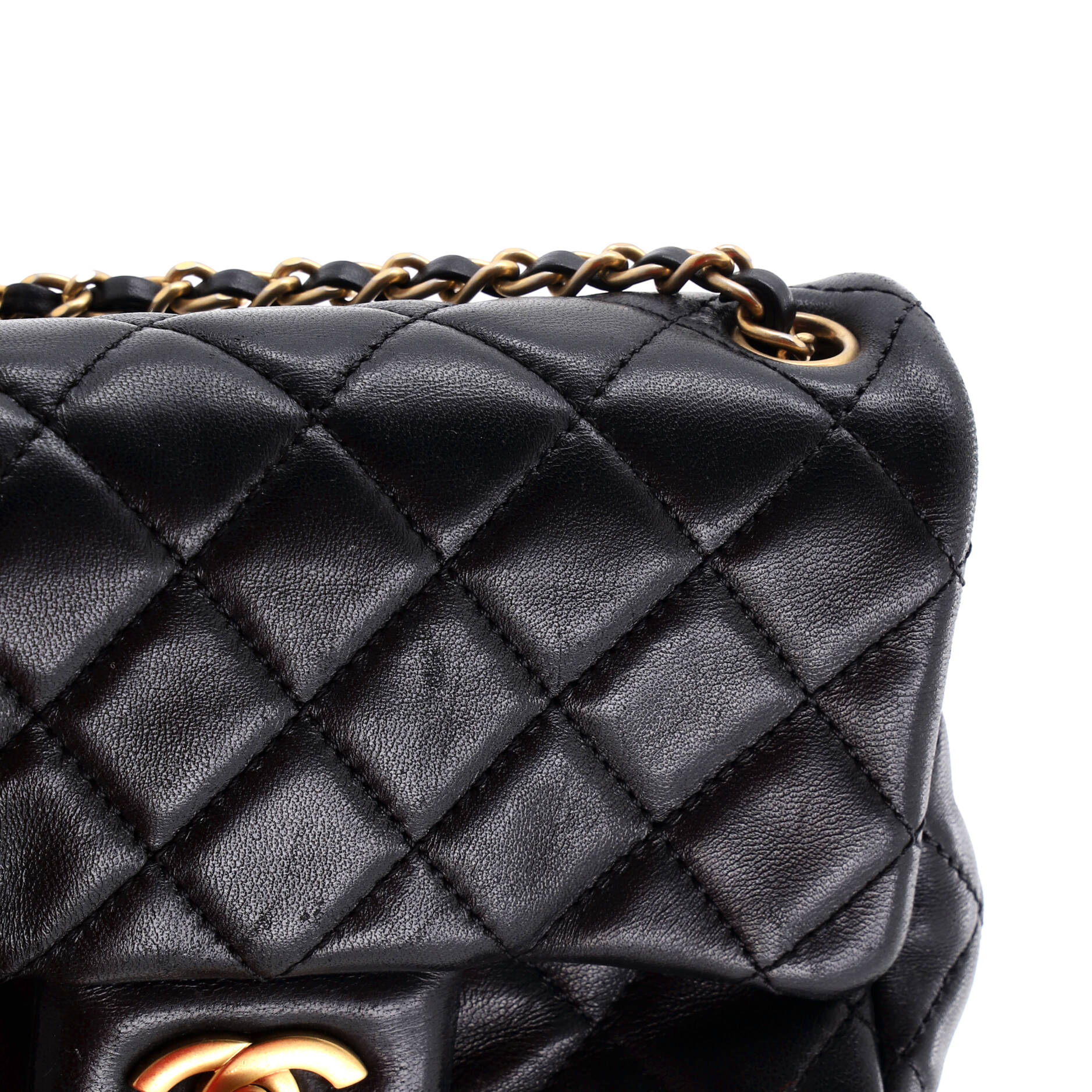 Pearl Crush Square Flap Bag Quilted Lambskin Mini