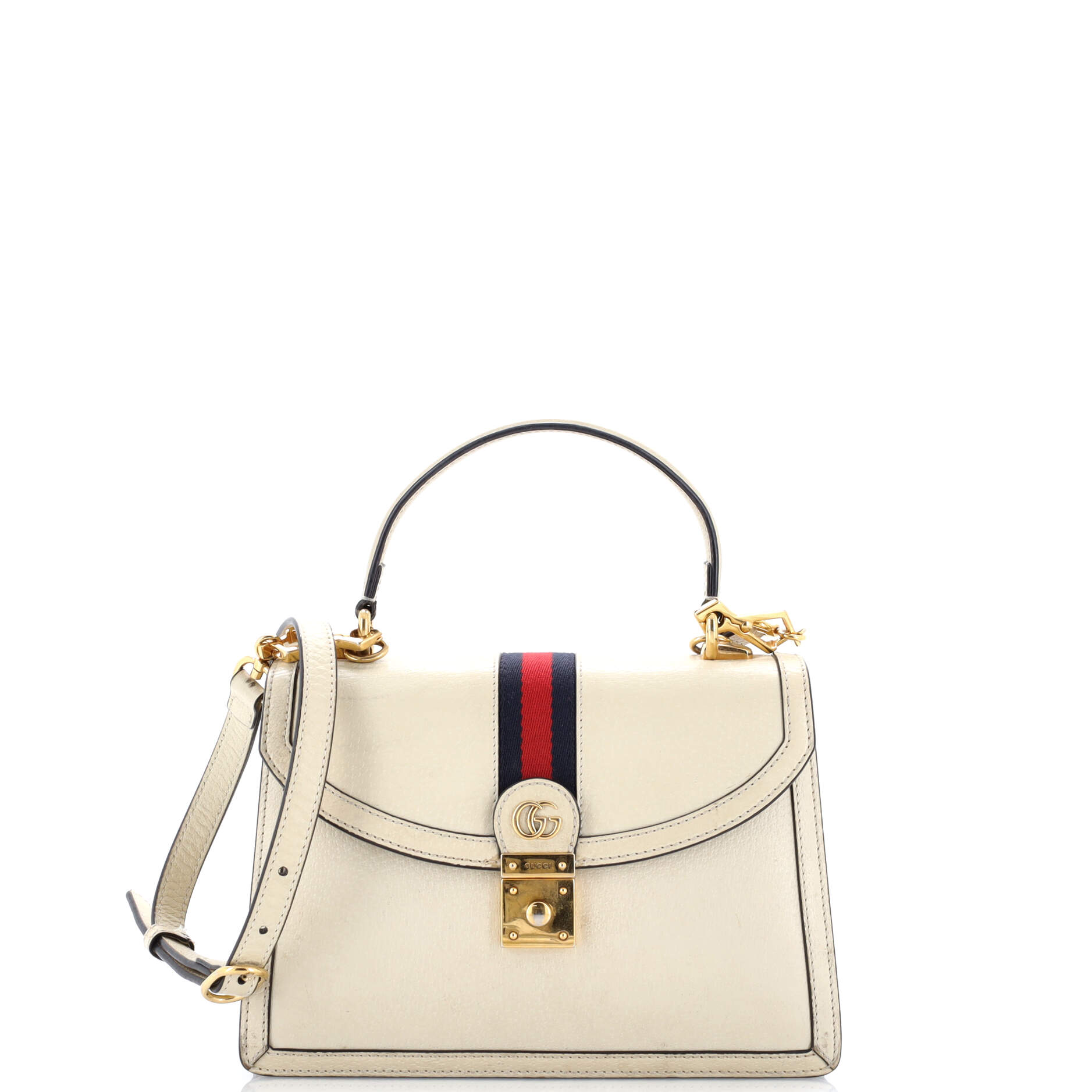 Ophidia Flap Top Handle Bag Leather Small