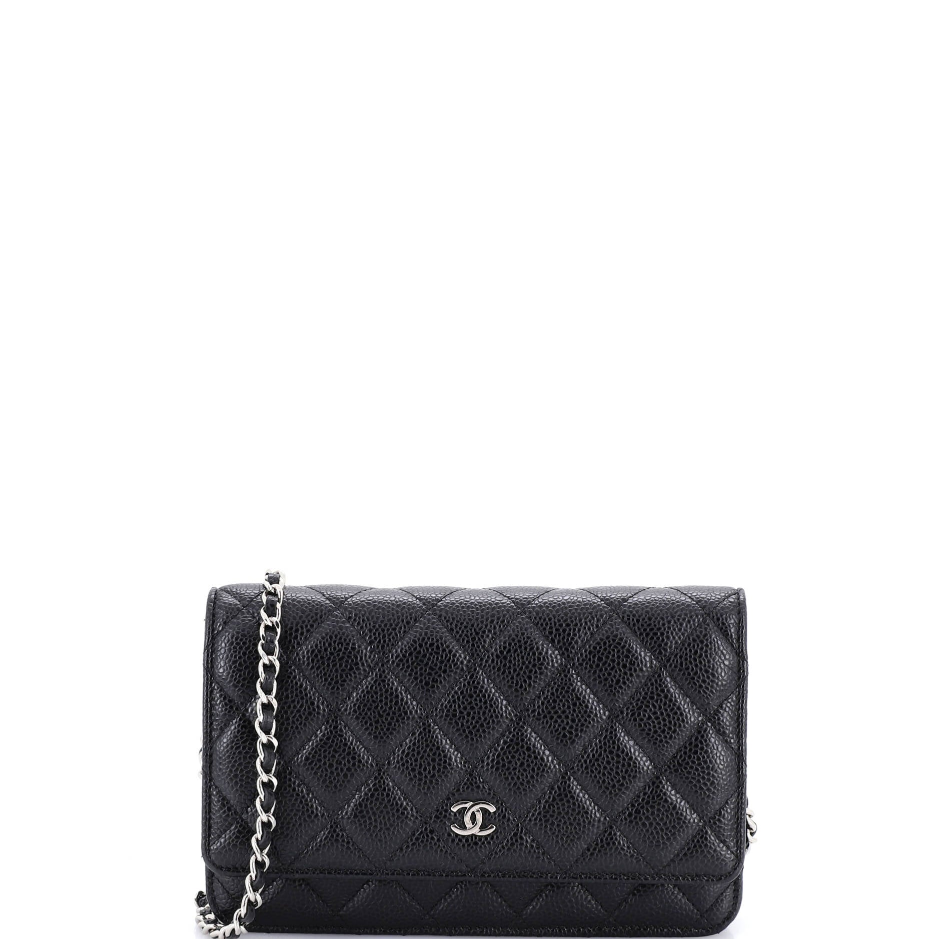Wallet on Chain Quilted Caviar