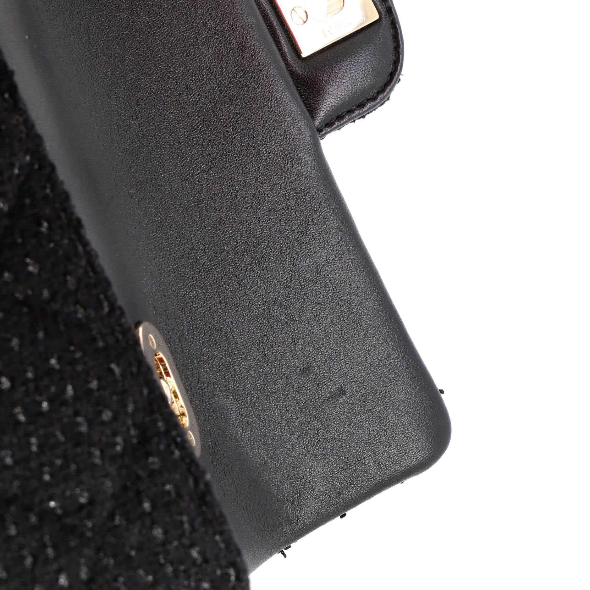 CC Top Handle Box Bag Quilted Tweed Medium