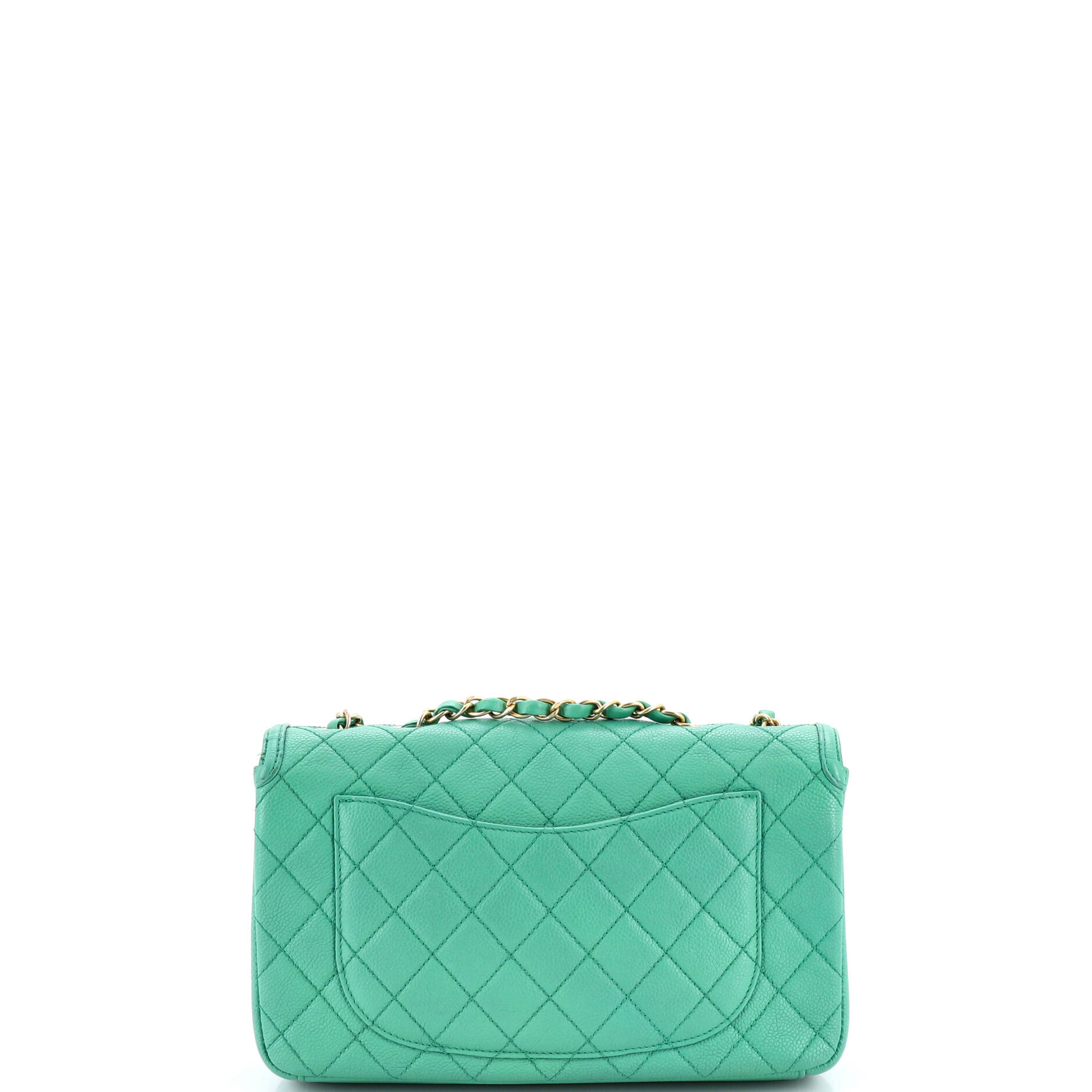 Filigree Flap Bag Quilted Caviar Medium